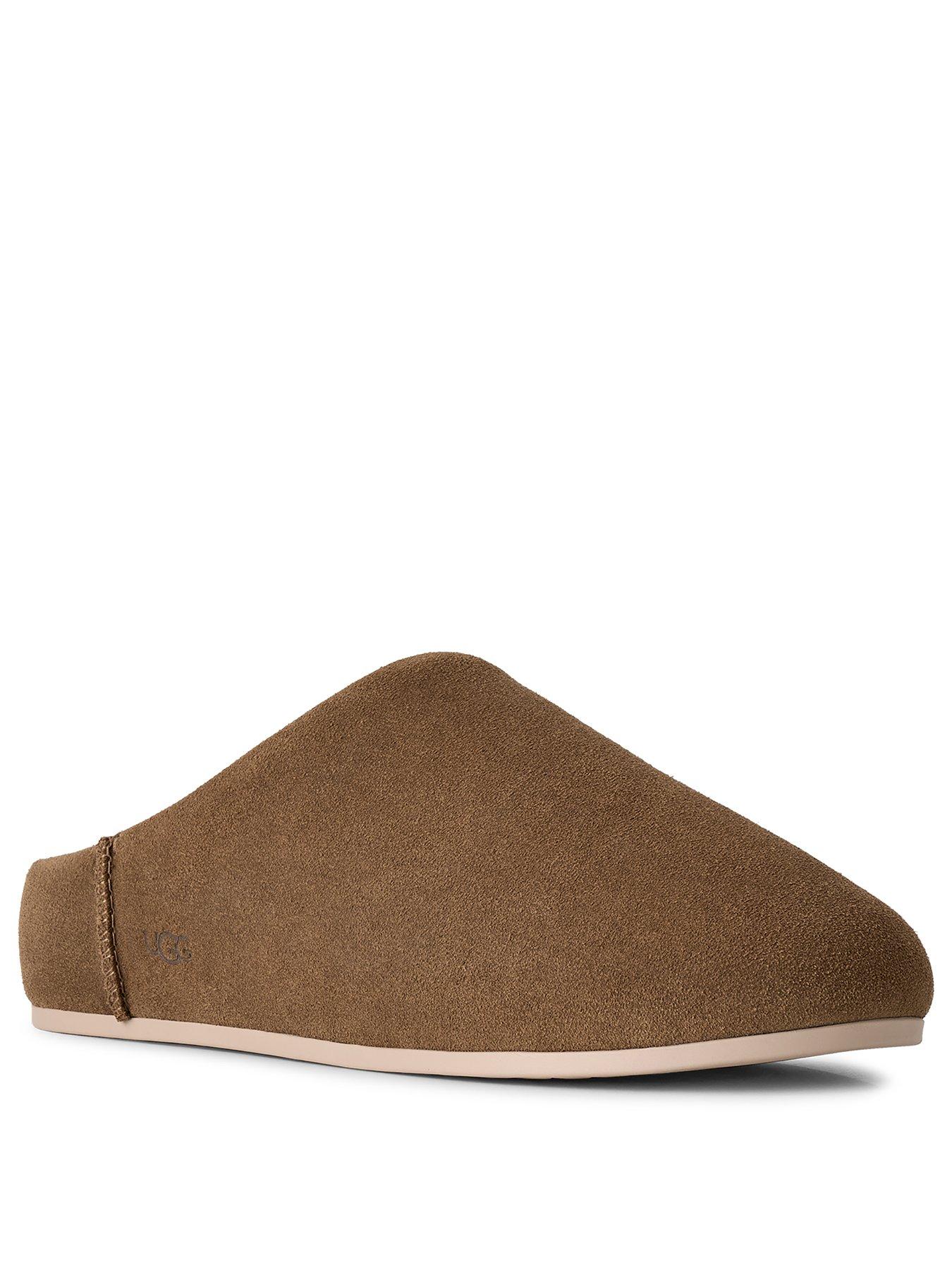 Image 2 of 6 of UGG Womens Elea Cow Suede Slip-On Mule Slippers - Light Bronze