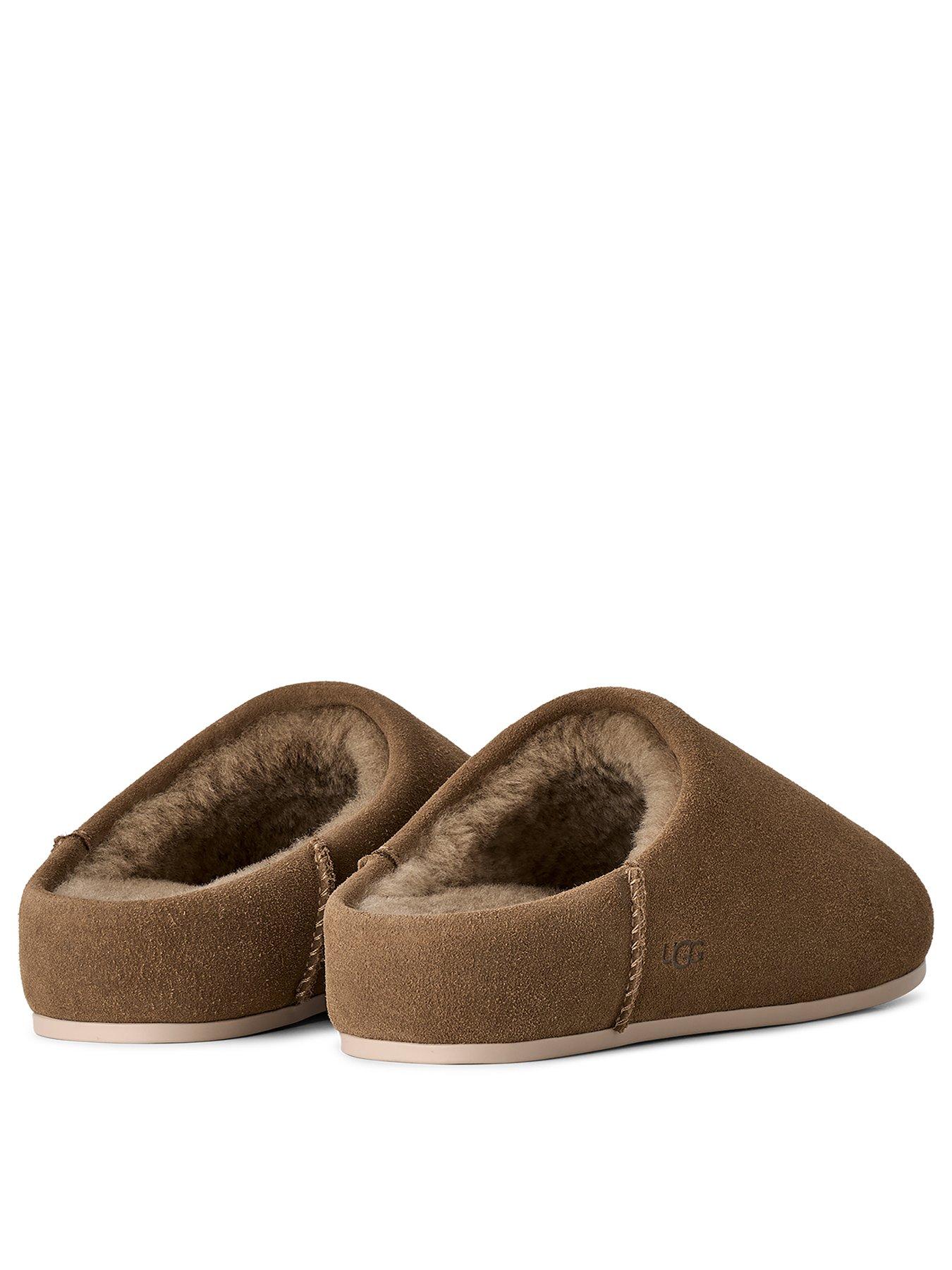 Image 3 of 6 of UGG Womens Elea Cow Suede Slip-On Mule Slippers - Light Bronze