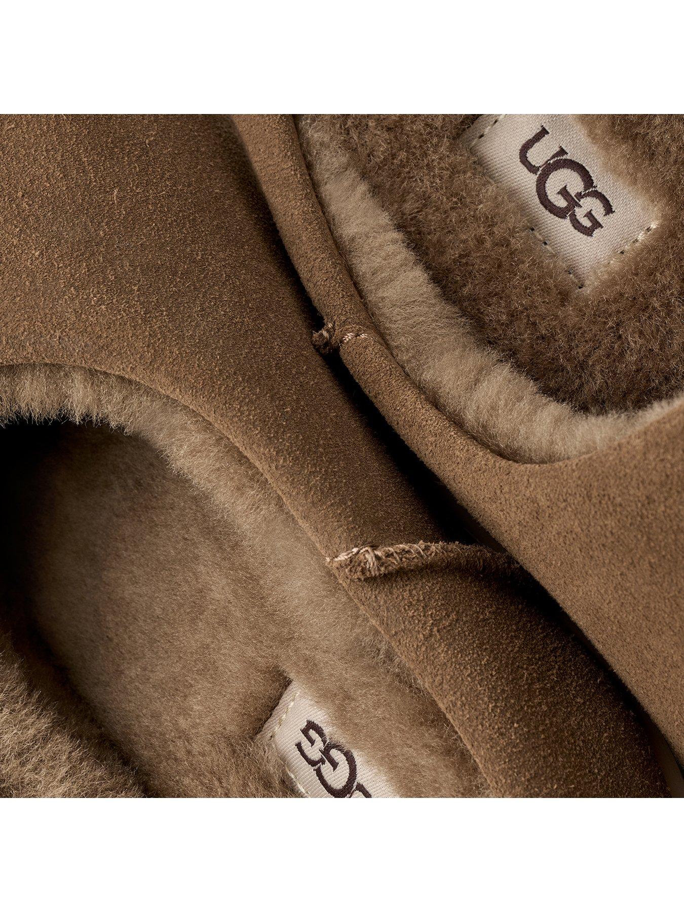 Image 6 of 6 of UGG Womens Elea Cow Suede Slip-On Mule Slippers - Light Bronze