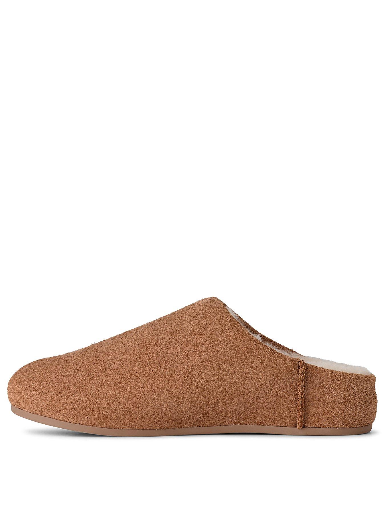 Image 2 of 5 of UGG Womens Elea Suede Plush Lined Slip-On Slippers - Brown