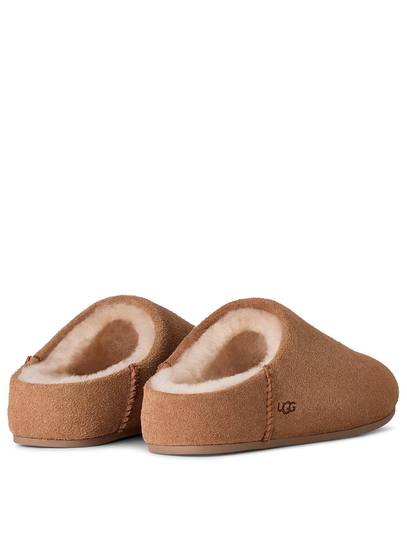 Image 3 of 5 of UGG Womens Elea Suede Plush Lined Slip-On Slippers - Brown