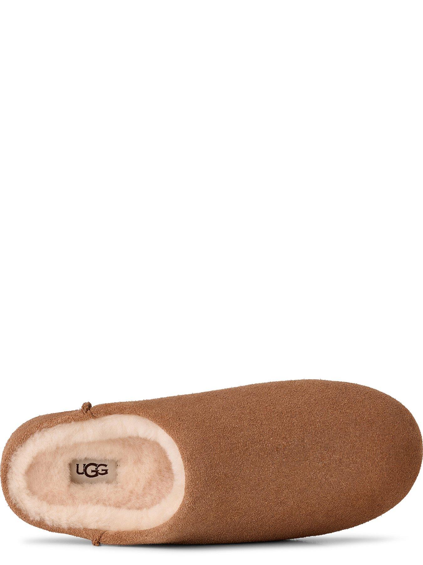Image 4 of 5 of UGG Womens Elea Suede Plush Lined Slip-On Slippers - Brown