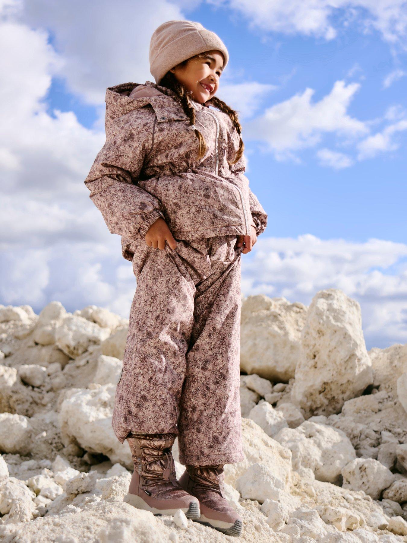 Image 1 of 7 of Wheat Girls Floral Ski Jacket - Pink