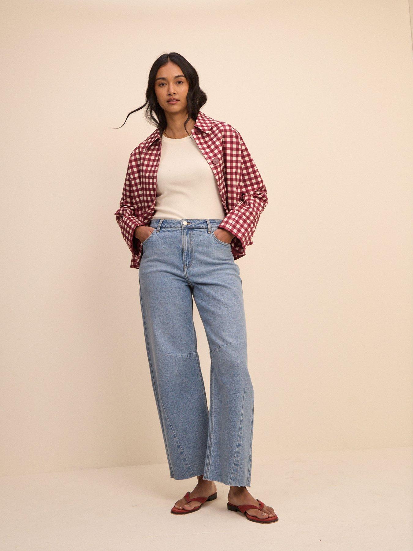 Image 4 of 5 of Nobodys Child Oyanti Gingham Swing Jacket - Red
