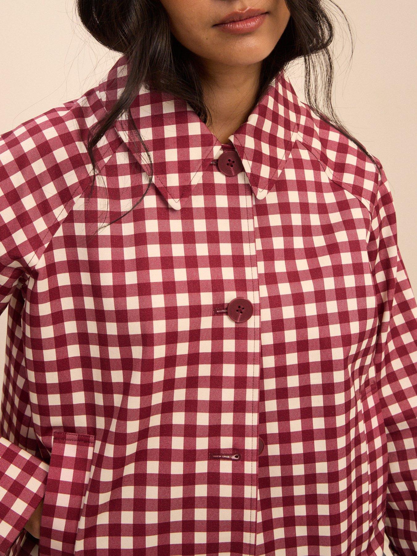Image 5 of 5 of Nobodys Child Oyanti Gingham Swing Jacket - Red