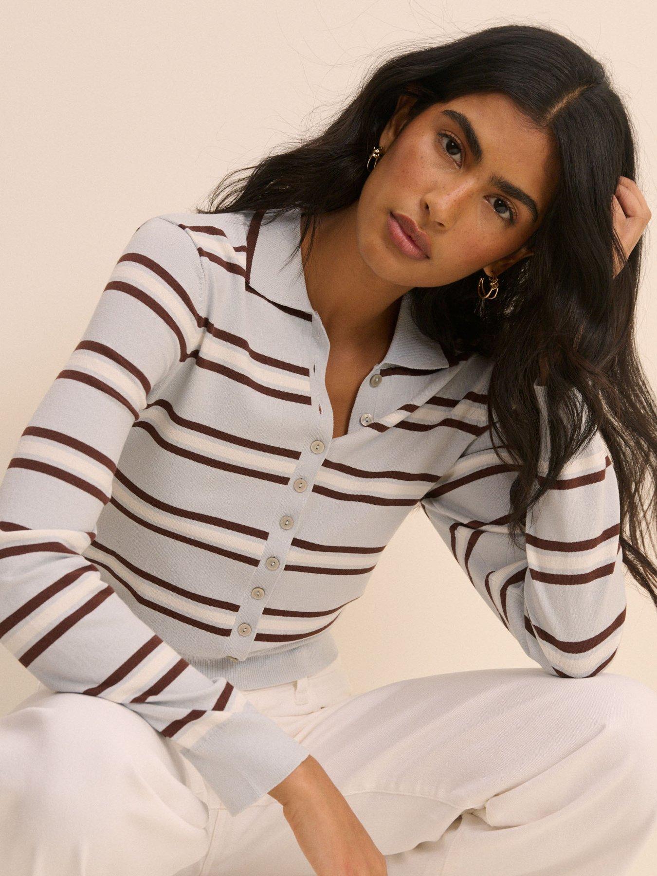 Image 3 of 5 of Nobodys Child Long Sleeve Stripe Polo - Multi