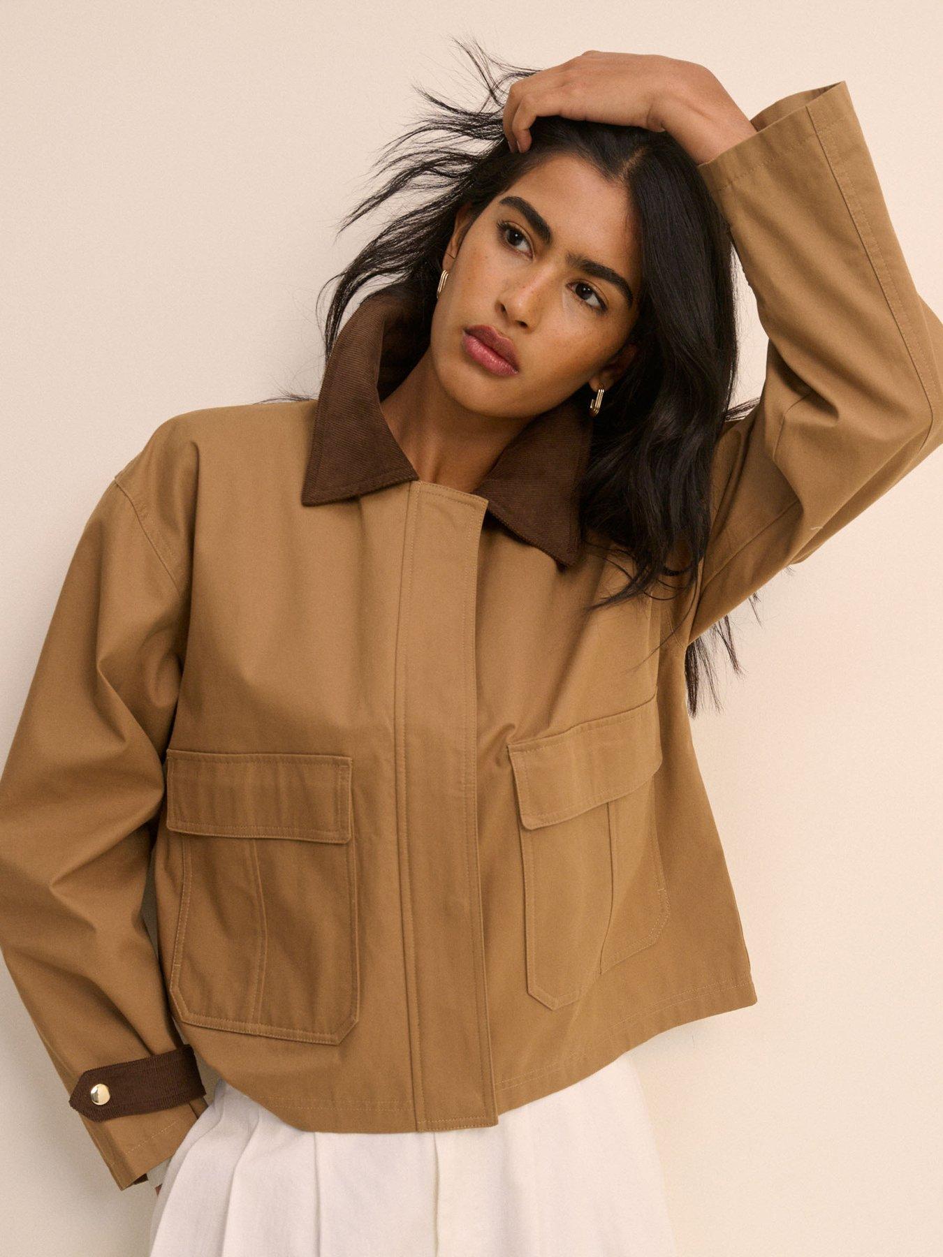 Image 1 of 5 of Nobodys Child Cropped Freddie Barn Coat - Beige