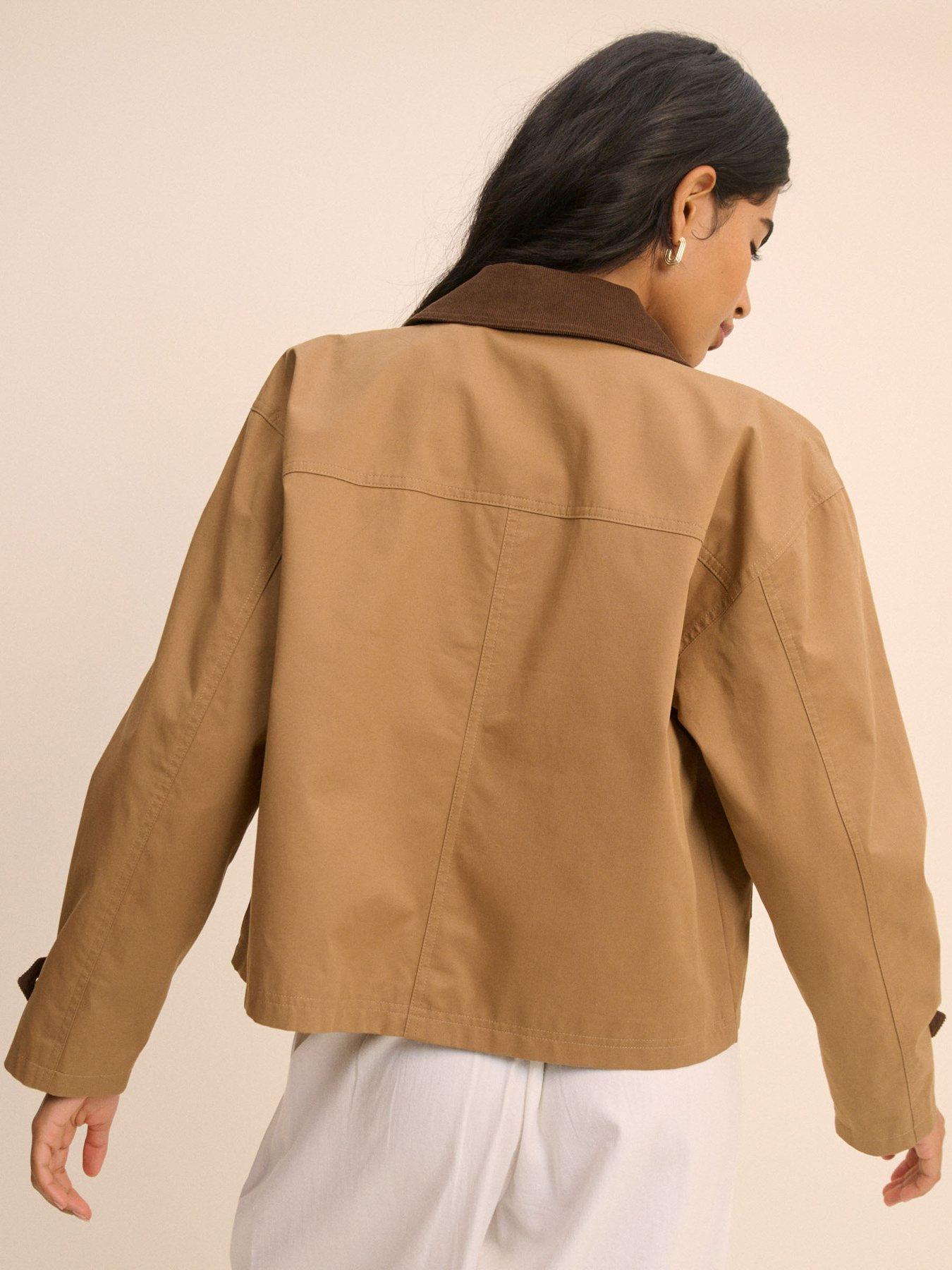 Image 2 of 5 of Nobodys Child Cropped Freddie Barn Coat - Beige