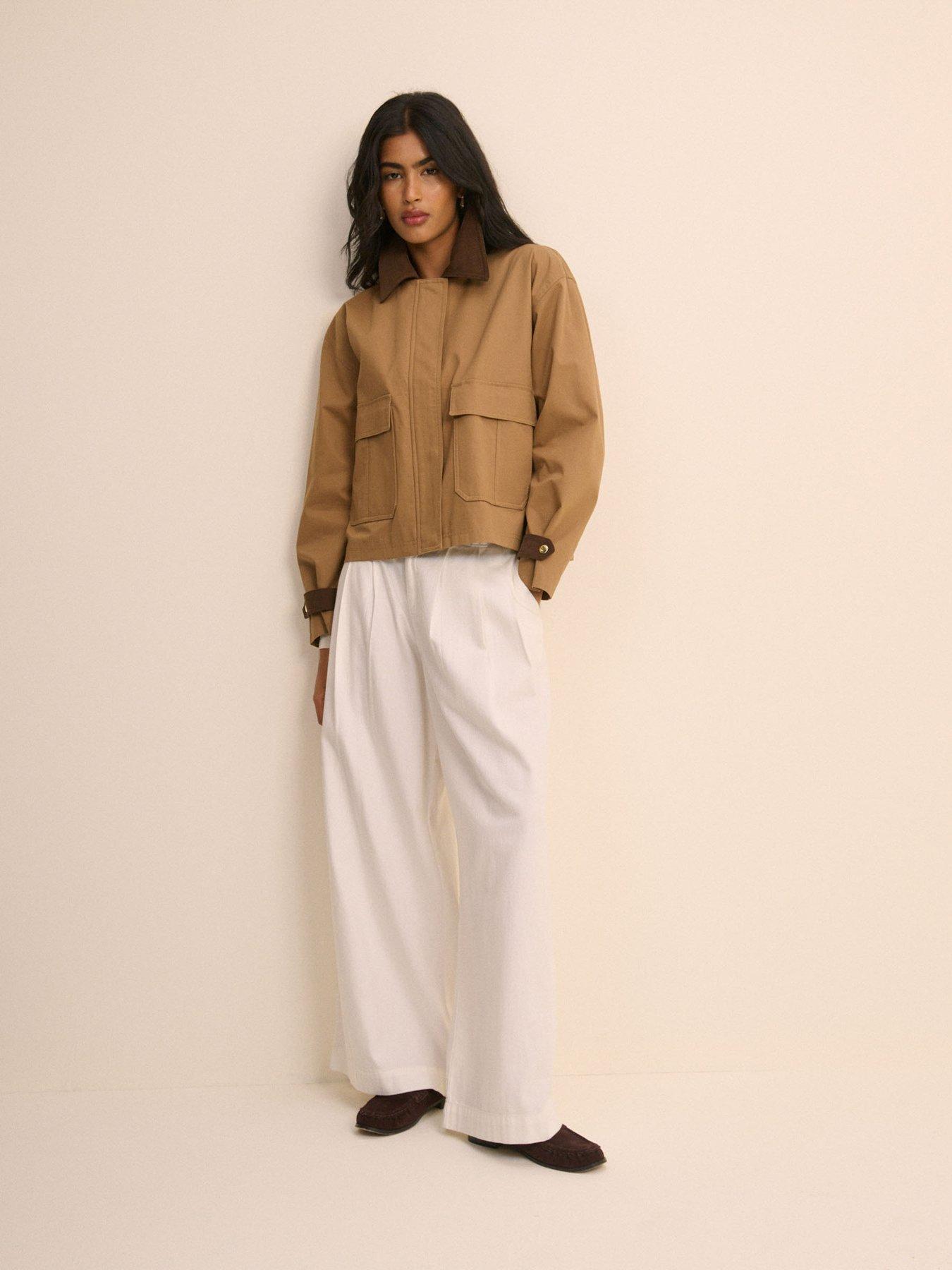 Image 3 of 5 of Nobodys Child Cropped Freddie Barn Coat - Beige