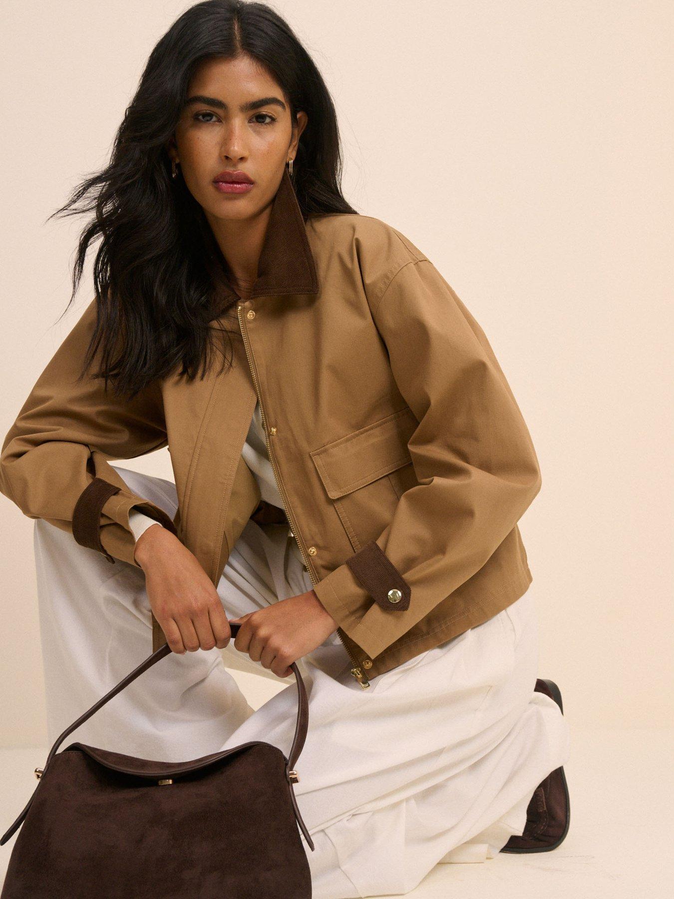 Image 4 of 5 of Nobodys Child Cropped Freddie Barn Coat - Beige
