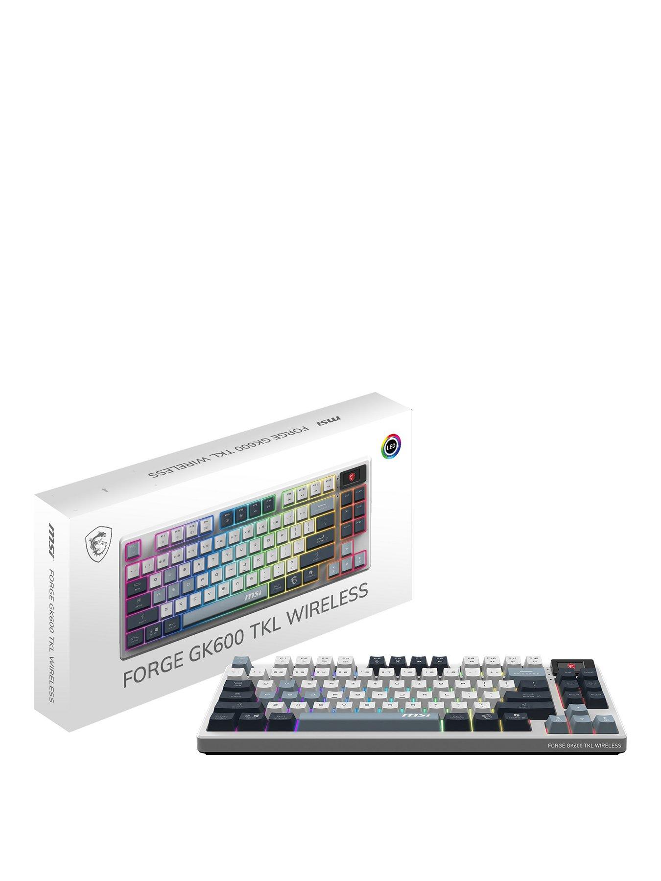 MSI Forge GK600 TKL Wireless RGB Mechanical Gaming Keyboard - Sky