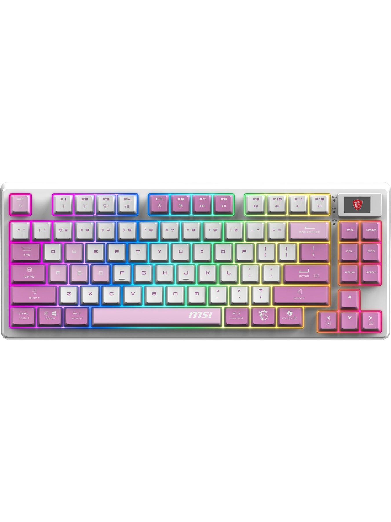 Image 2 of 7 of MSI Forge GK600 TKL Wireless RGB Mechanical Gaming Keyboard - Violet