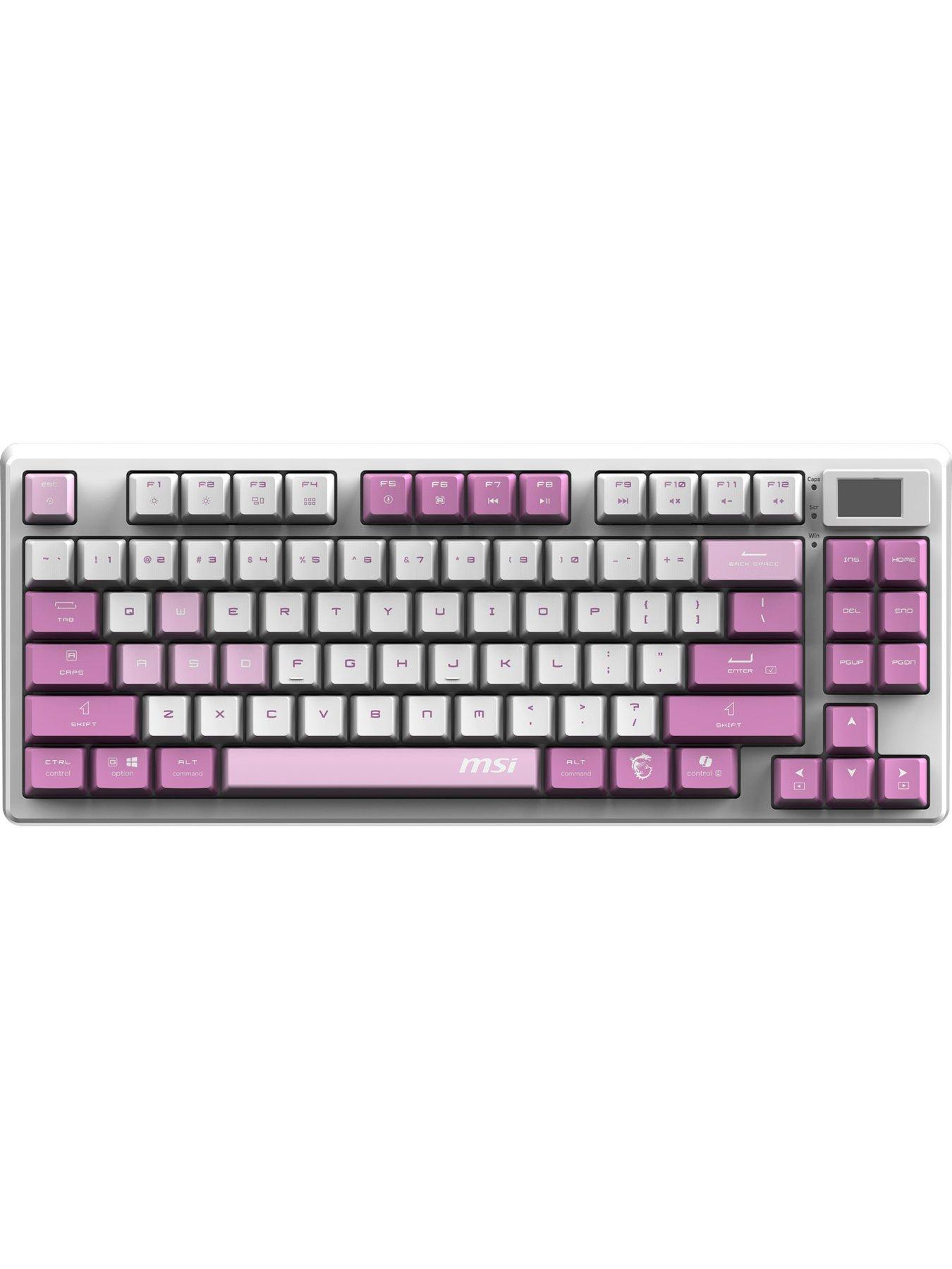 Image 3 of 7 of MSI Forge GK600 TKL Wireless RGB Mechanical Gaming Keyboard - Violet