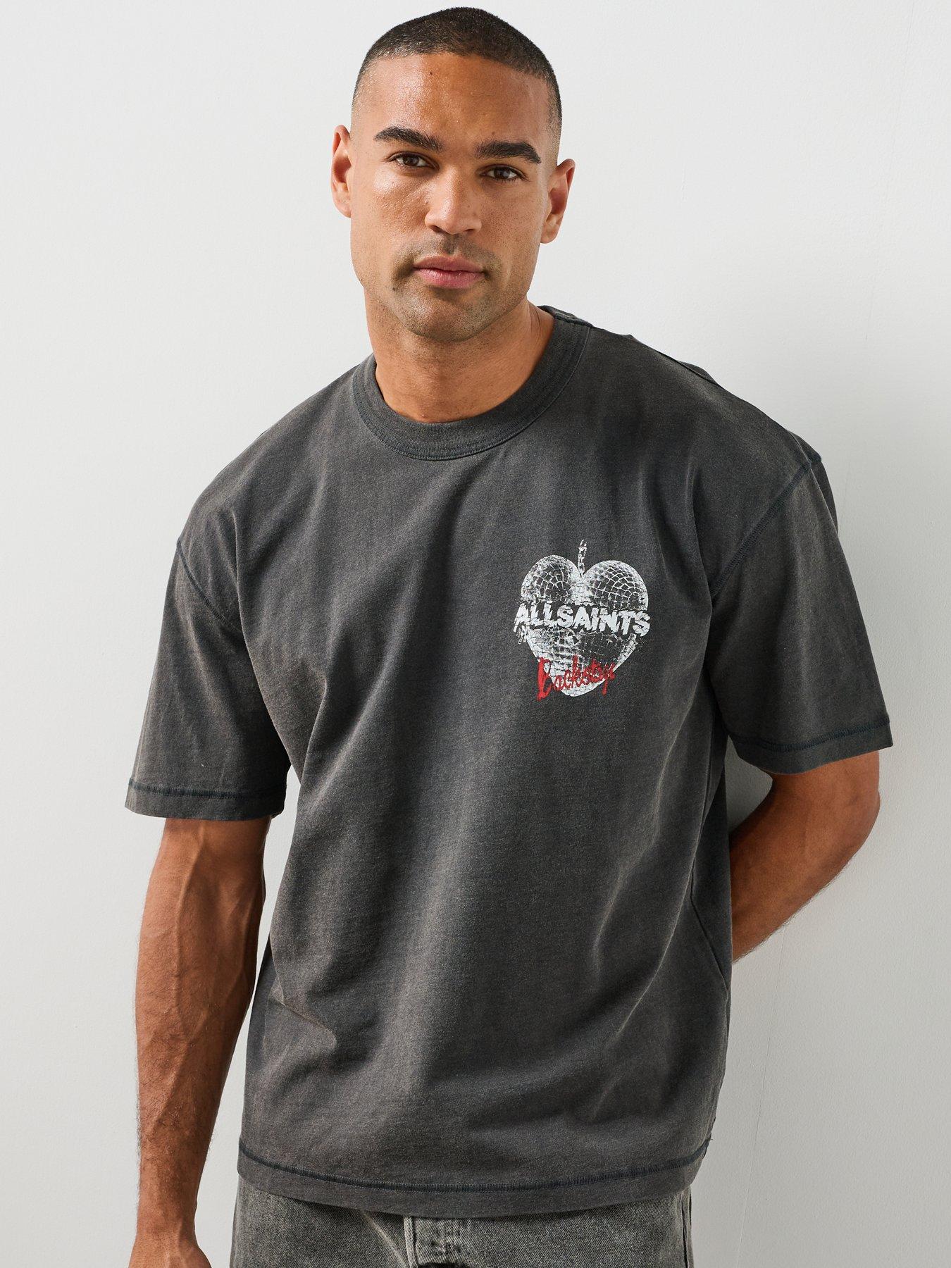Image 2 of 6 of AllSaints Allsaints Reflect Graphic T-shirt - Black