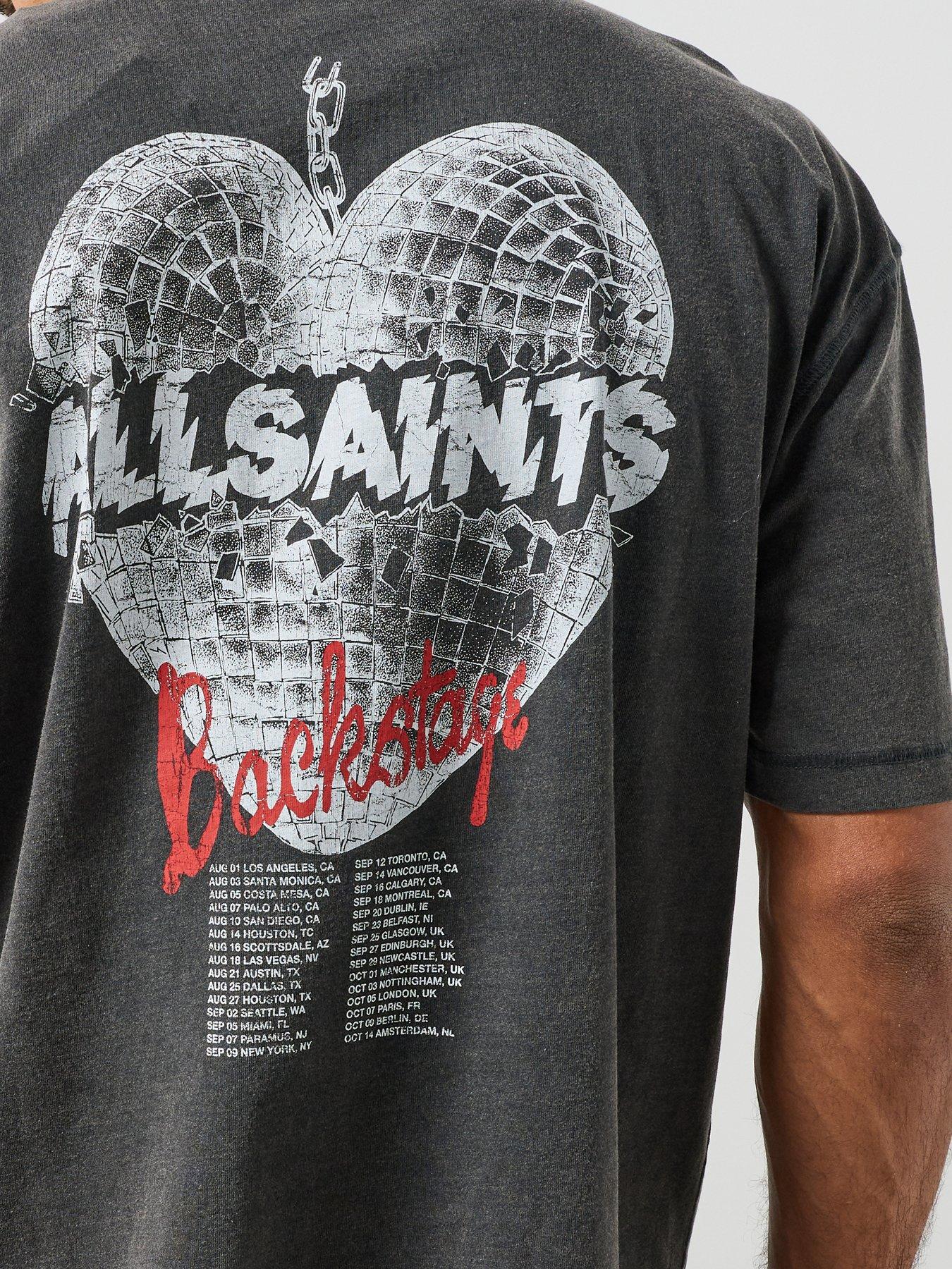 Image 4 of 6 of AllSaints Allsaints Reflect Graphic T-shirt - Black