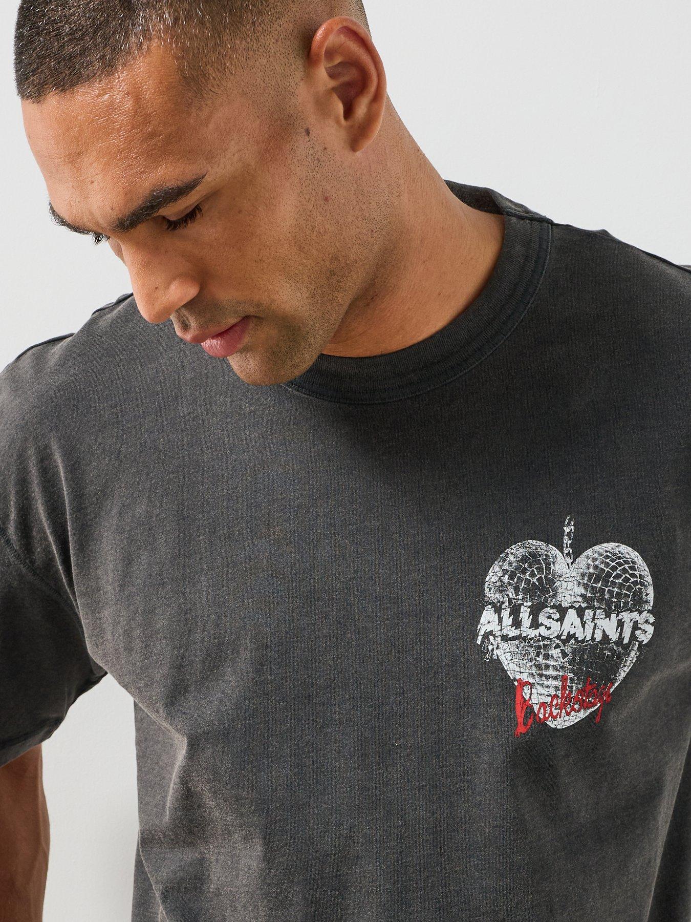 Image 6 of 6 of AllSaints Allsaints Reflect Graphic T-shirt - Black