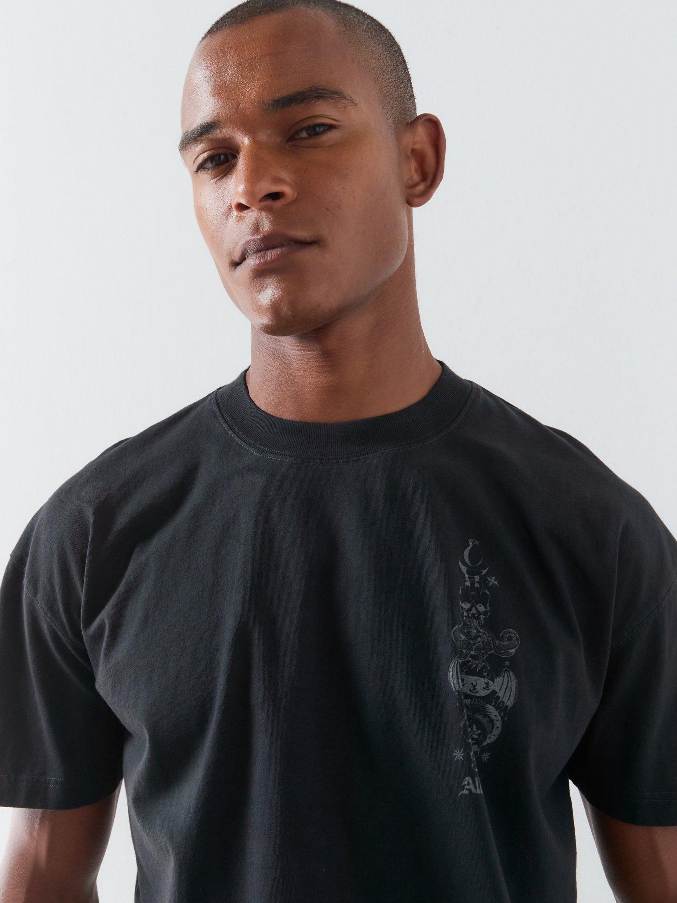 Image 4 of 6 of AllSaints Ignis Graphic T-Shirt - Black
