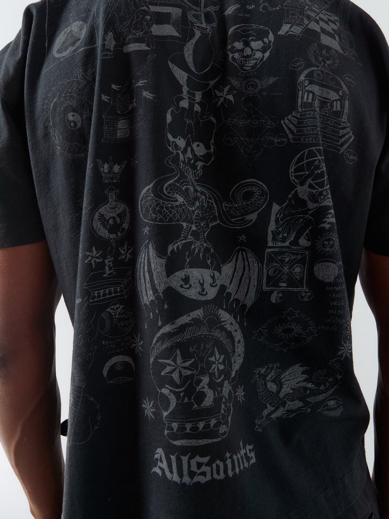 Image 5 of 6 of AllSaints Ignis Graphic T-Shirt - Black