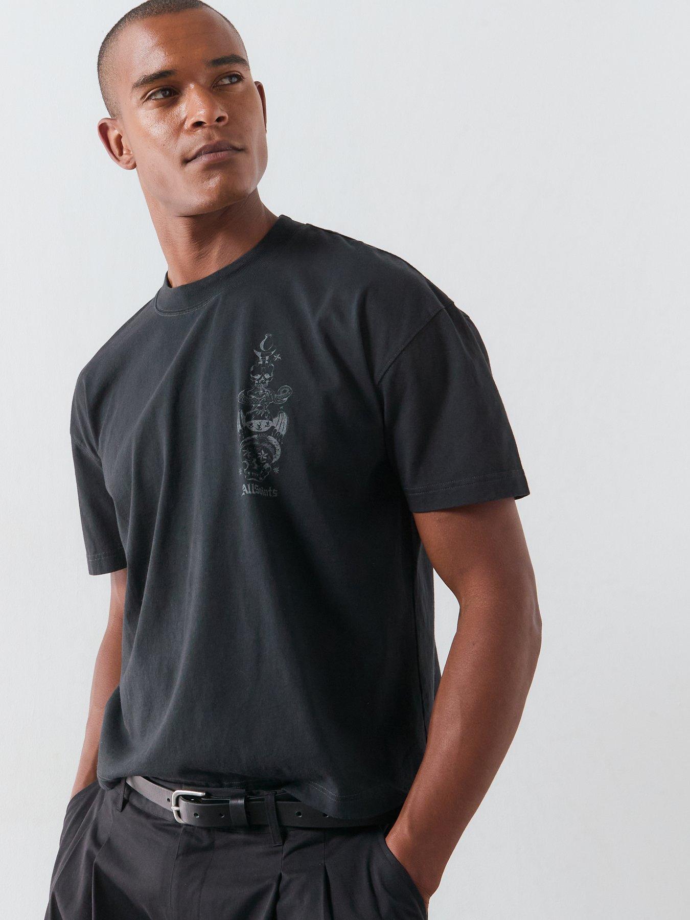 Image 6 of 6 of AllSaints Ignis Graphic T-Shirt - Black
