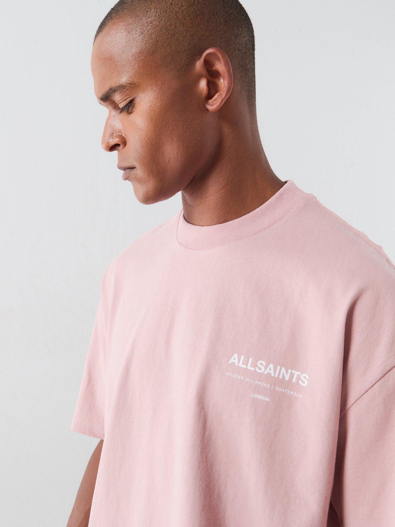 Image 4 of 6 of AllSaints Backstage Graphic T-Shirt - Pink