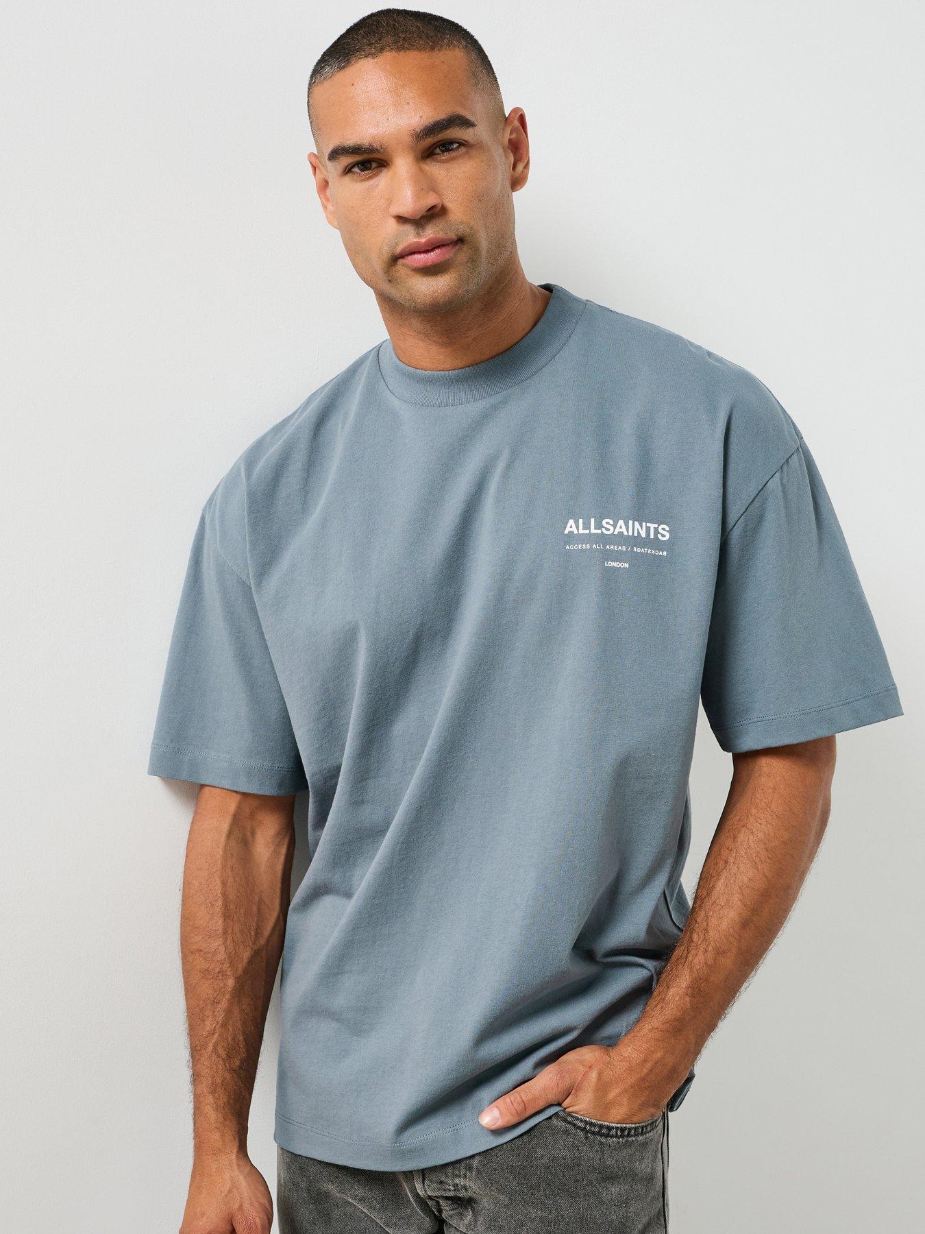 Image 1 of 6 of AllSaints Backstage Graphic T-Shirt - Blue