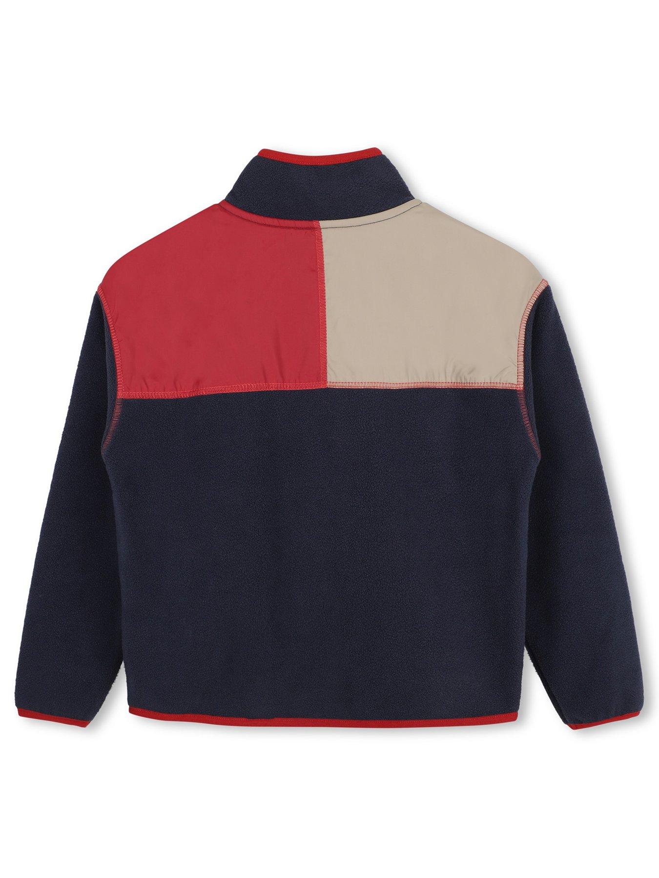 Image 2 of 3 of Timberland Boys Colour Block Full Zip Fleece Jacket - Navy
