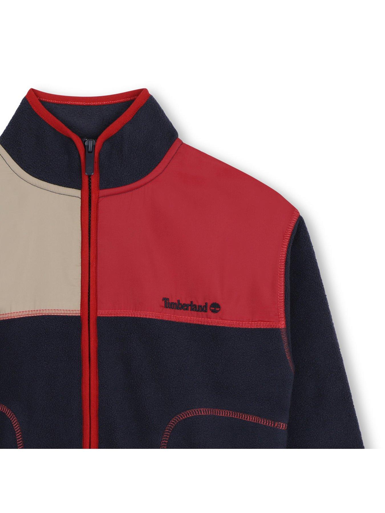 Image 3 of 3 of Timberland Boys Colour Block Full Zip Fleece Jacket - Navy