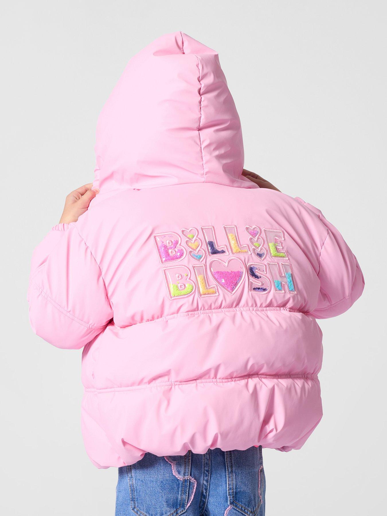 Image 1 of 4 of Billieblush Girls Back Logo Padded Jacket - Pink