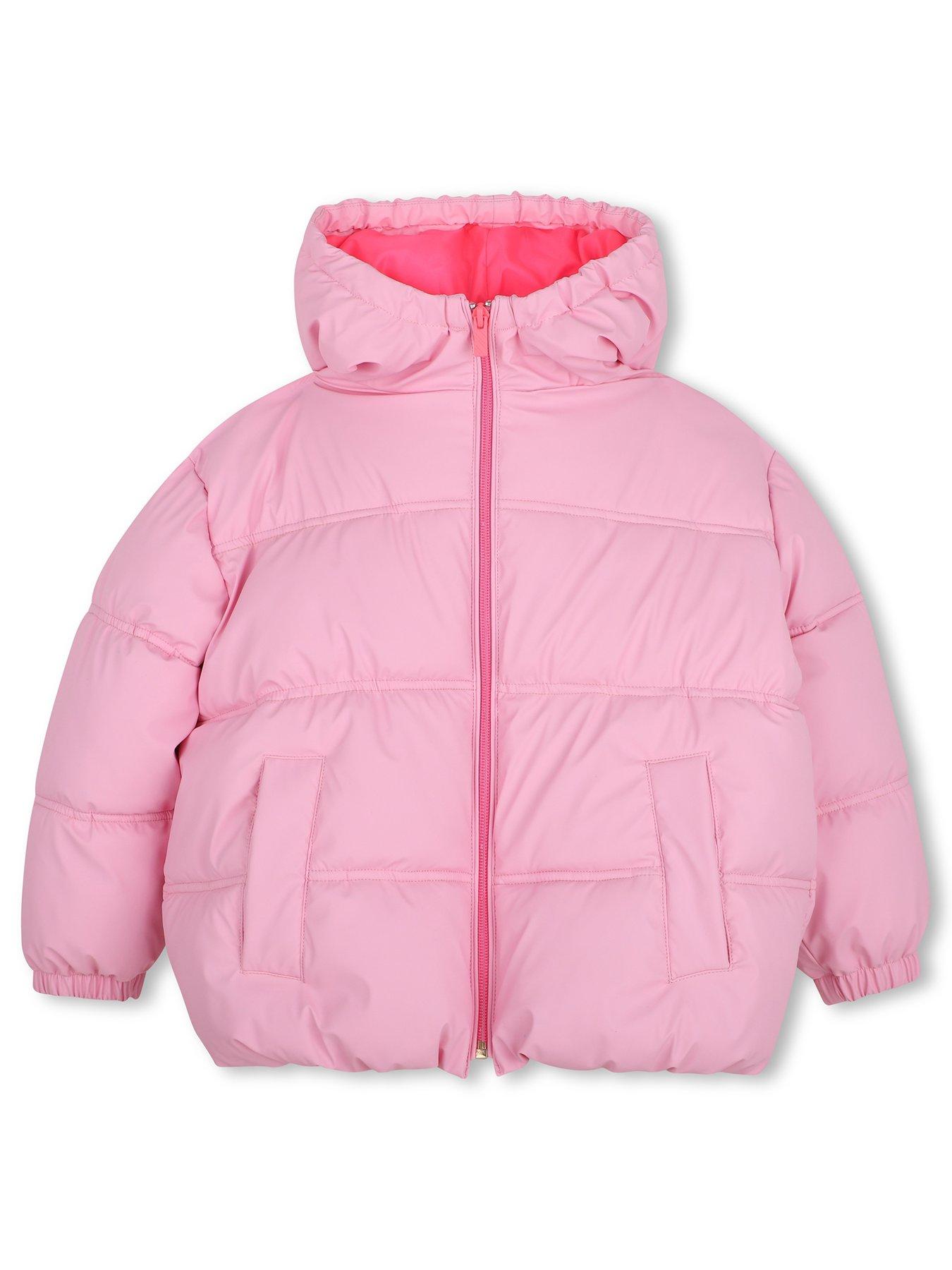 Image 2 of 4 of Billieblush Girls Back Logo Padded Jacket - Pink