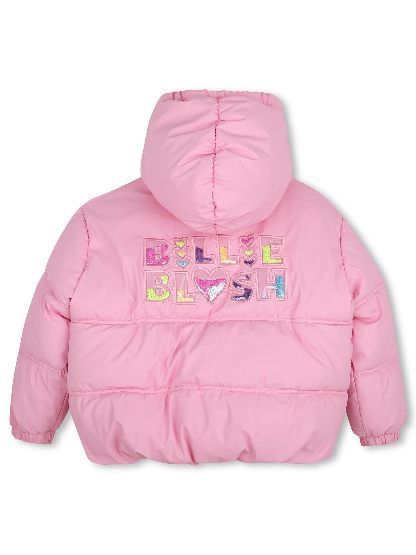 Image 3 of 4 of Billieblush Girls Back Logo Padded Jacket - Pink