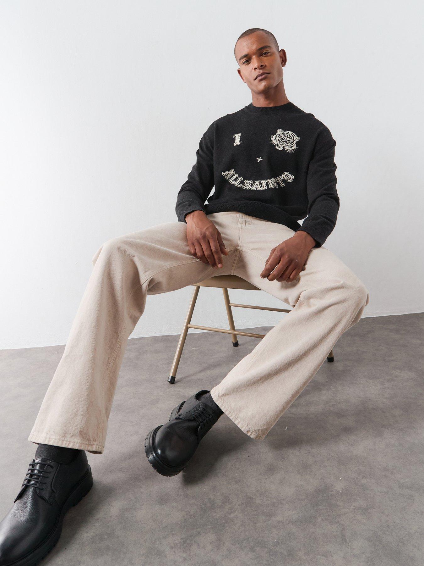 Image 6 of 6 of AllSaints Allsaints Grinner Knitted Jumper - Black