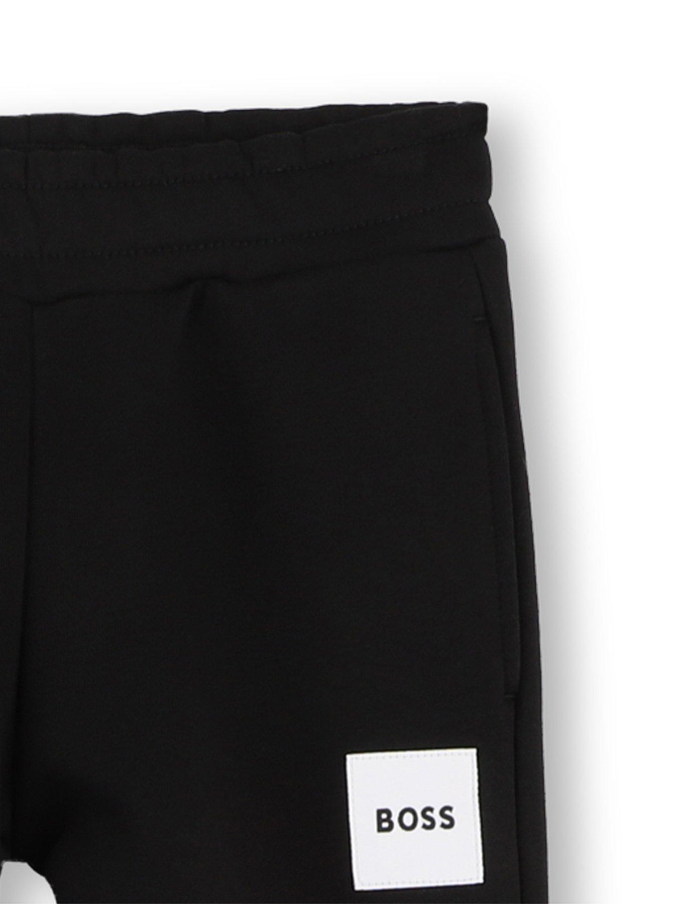 Image 3 of 3 of BOSS Boys Woven Label Jogging Bottoms - Black