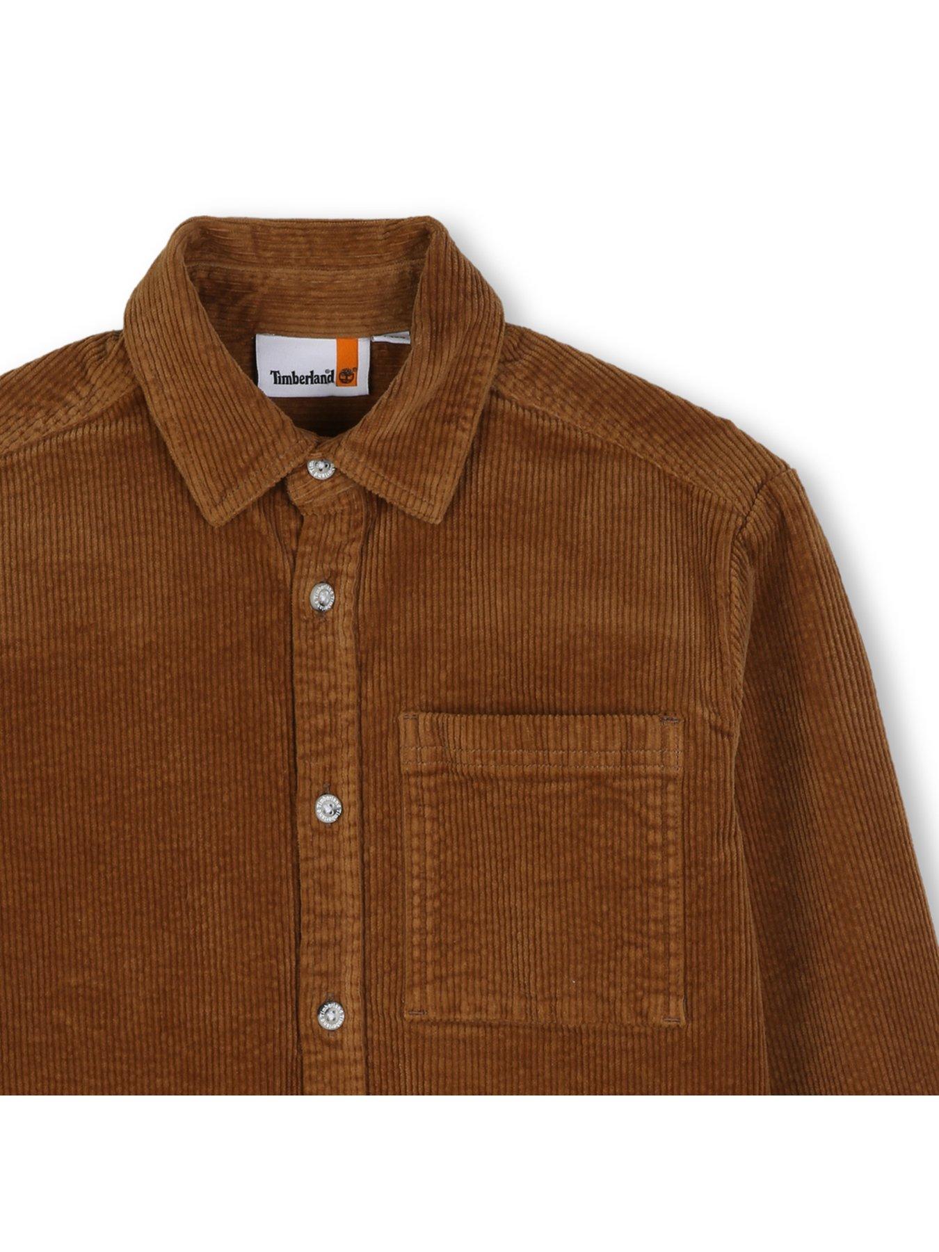 Image 3 of 3 of Timberland Timberland Boys Corduroy Overshirt - Brown