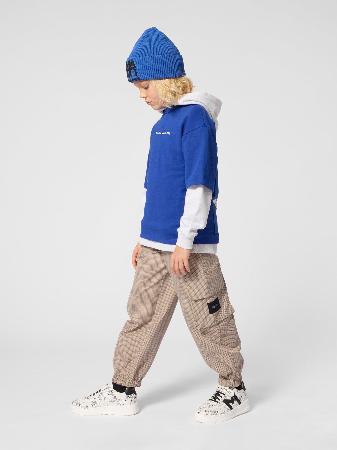 Image 3 of 6 of MARC JACOBS Boys Popcorn Back Print Crew Neck T-Shirt - Blue