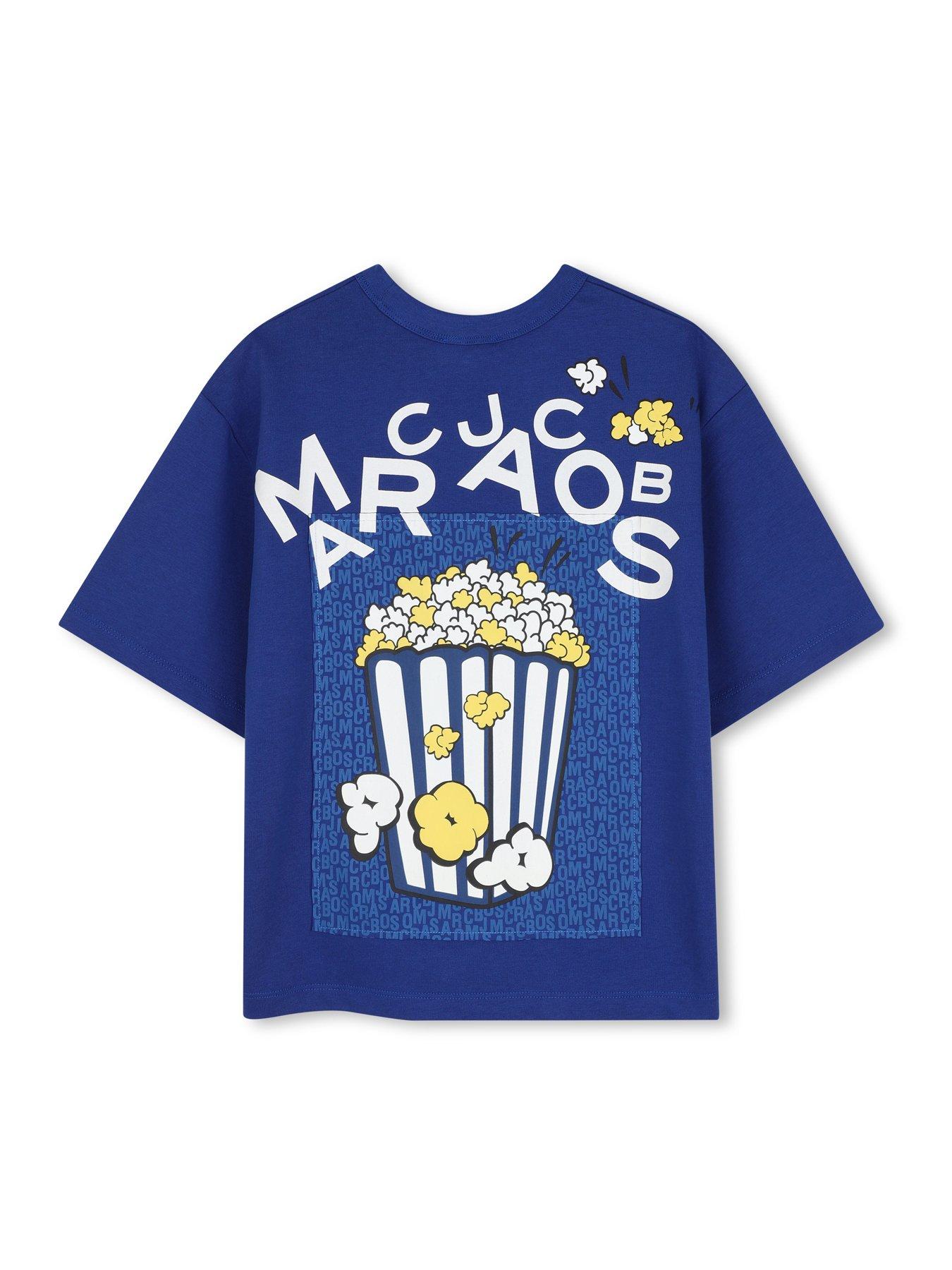 Image 5 of 6 of MARC JACOBS Boys Popcorn Back Print Crew Neck T-Shirt - Blue