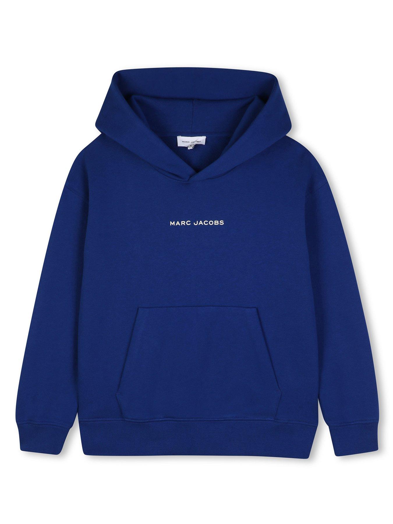 Image 1 of 3 of MARC JACOBS MARC JACOBS Boys Popcorn Back Print Logo Hoodie - Blue