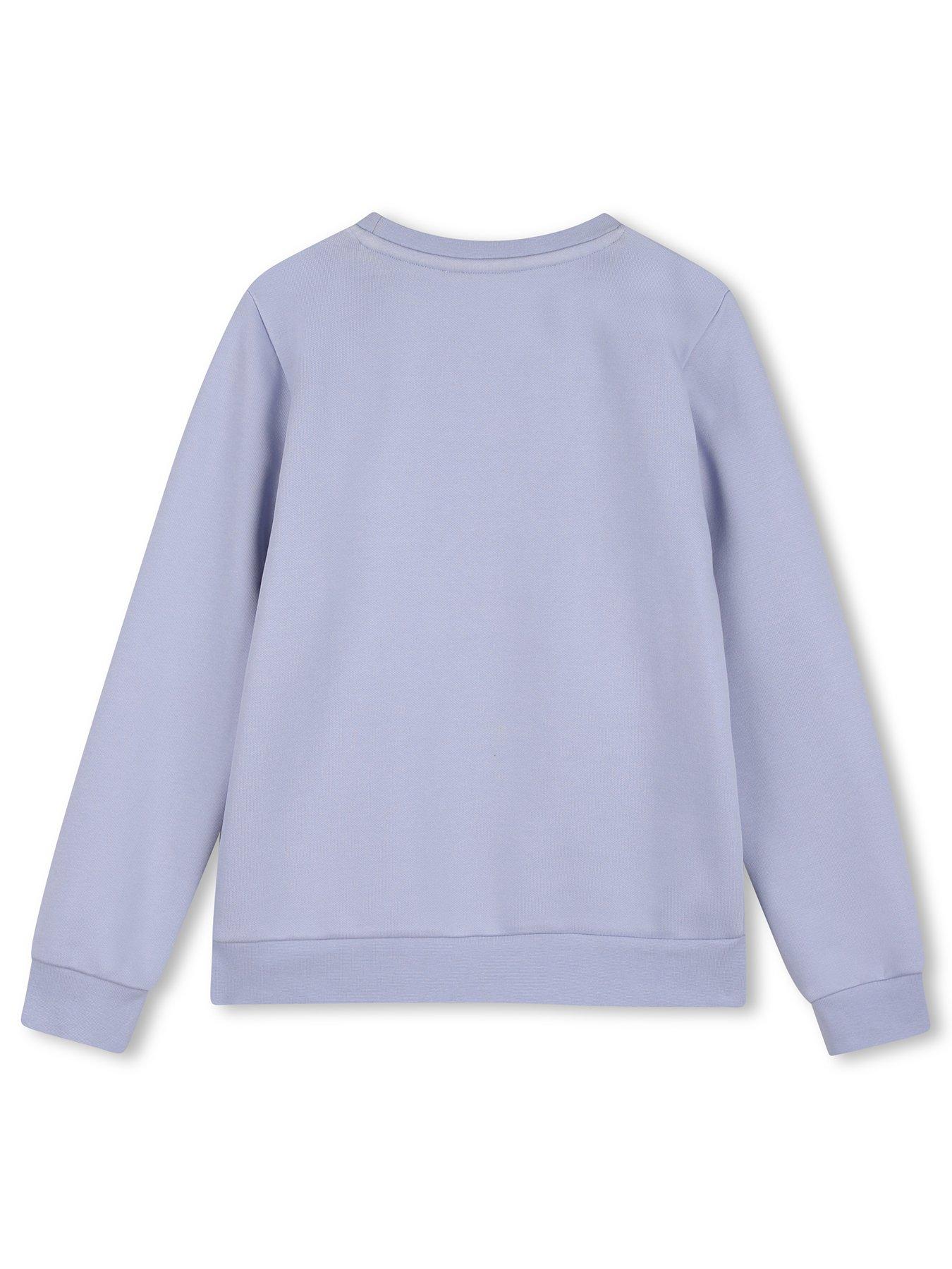 Image 2 of 3 of BOSS Boys Logo Sweatshirt - Light Blue