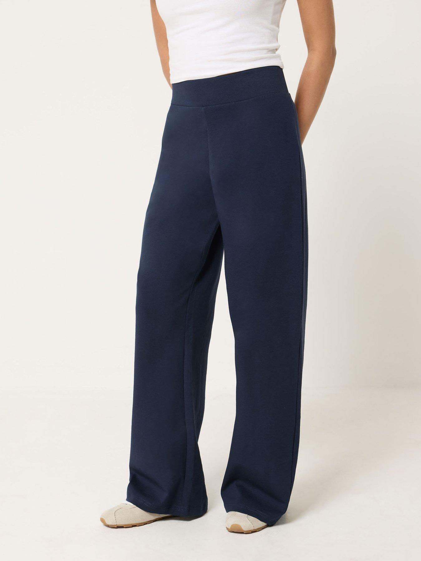 Image 1 of 4 of PixieGirl Petite Wide Leg Yoga Pants - Blue