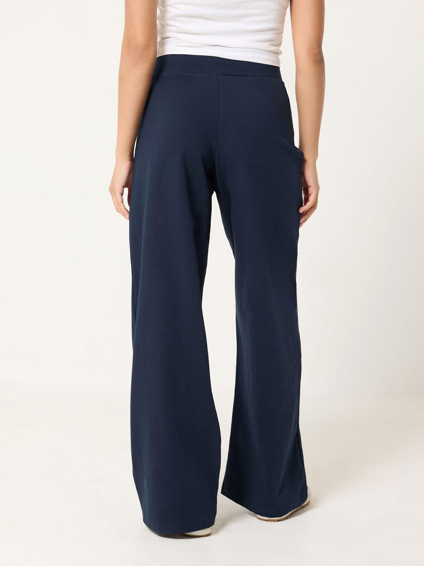 Image 2 of 4 of PixieGirl Petite Wide Leg Yoga Pants - Blue