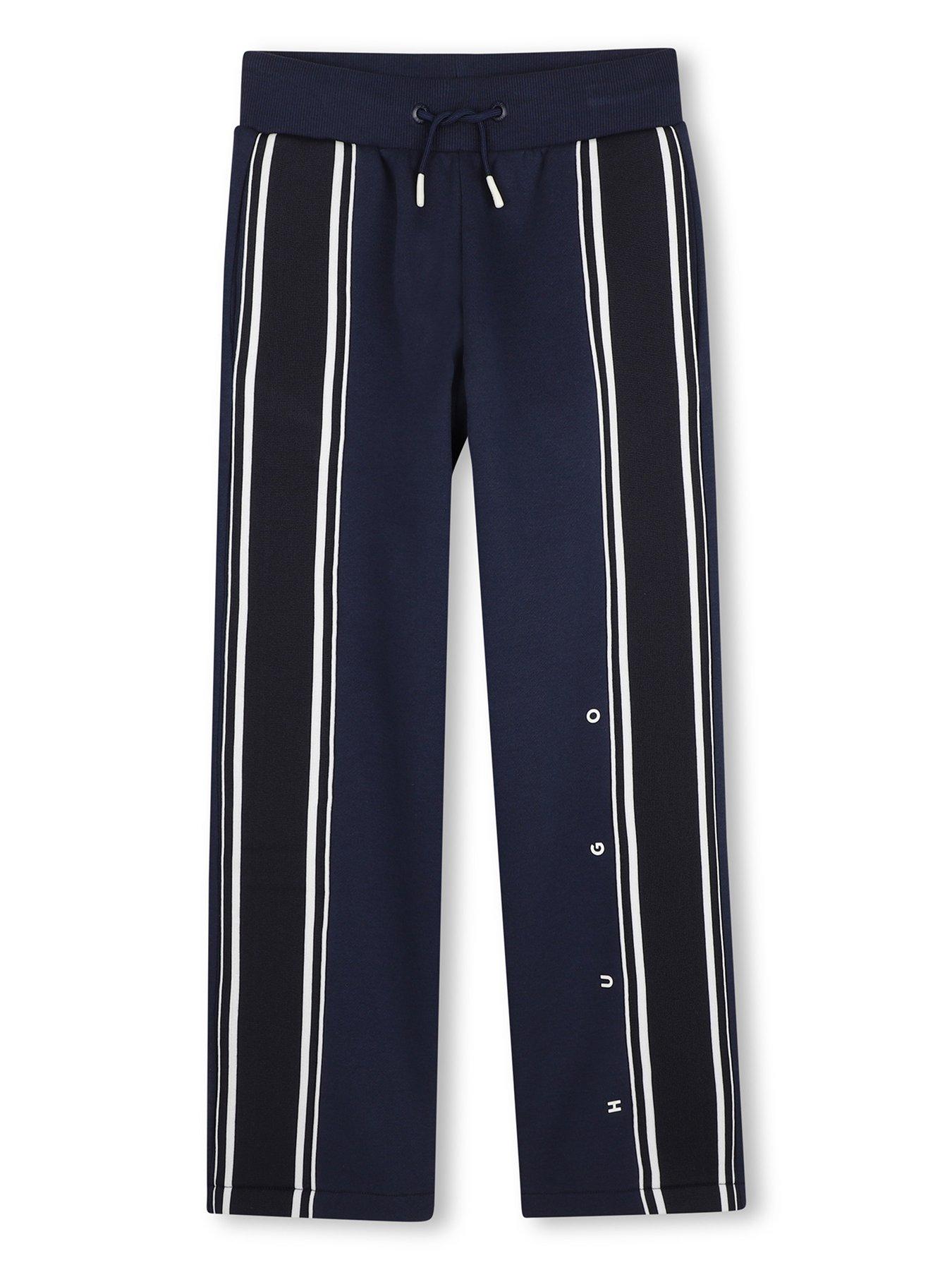 Image 2 of 4 of HUGO Boys Side Stripe Jogging Pants - Navy