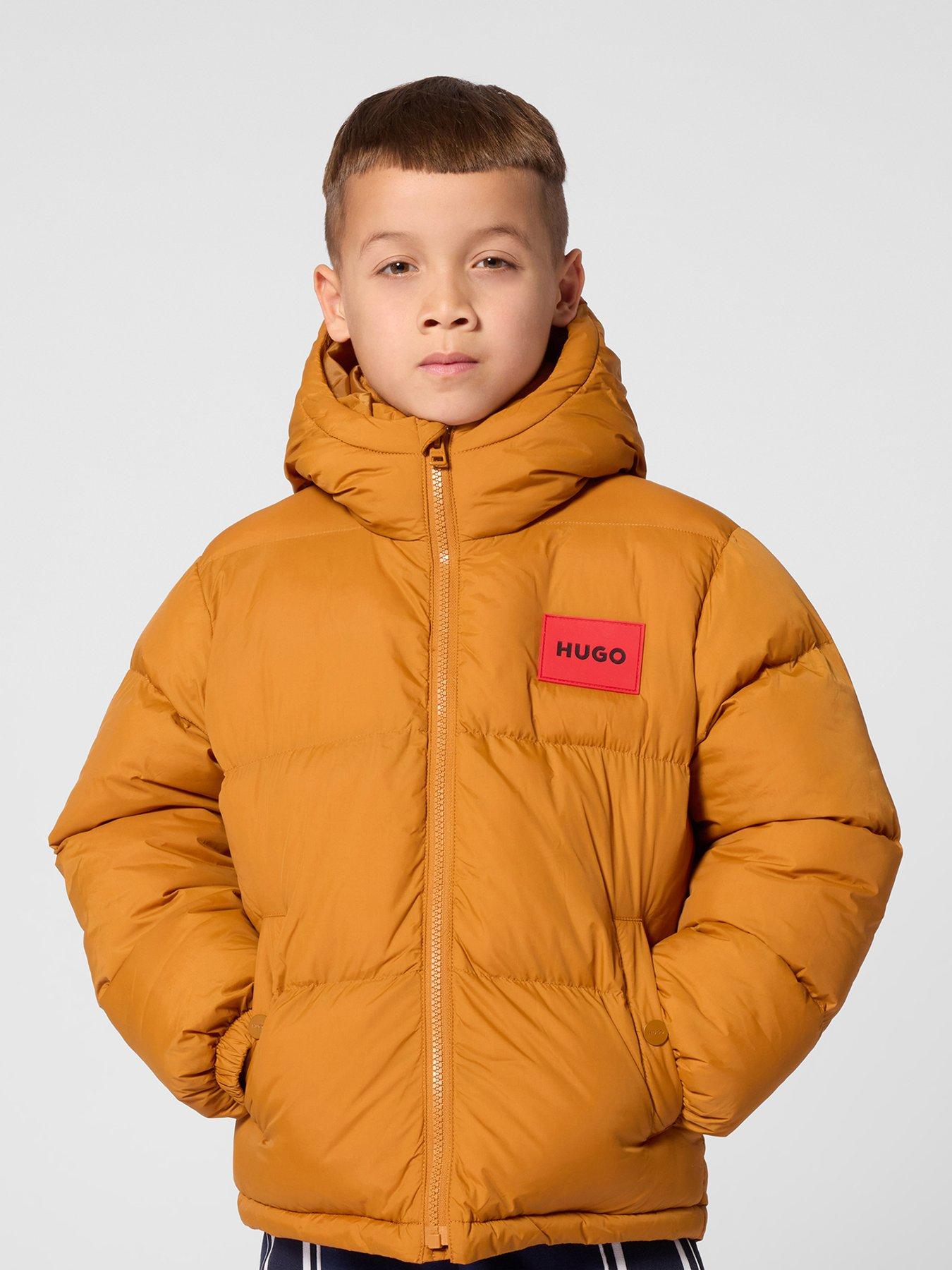 Image 1 of 6 of HUGO Boys Padded Jacket - Sudan&nbsp;Brown