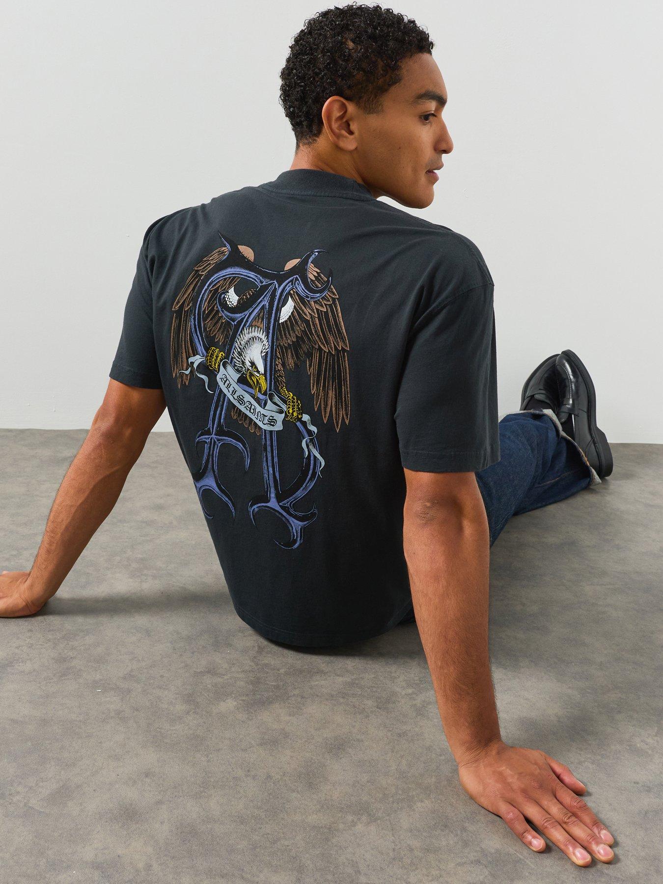 Image 1 of 1 of AllSaints Allsaints Raptour Graphic T-shirt - Black