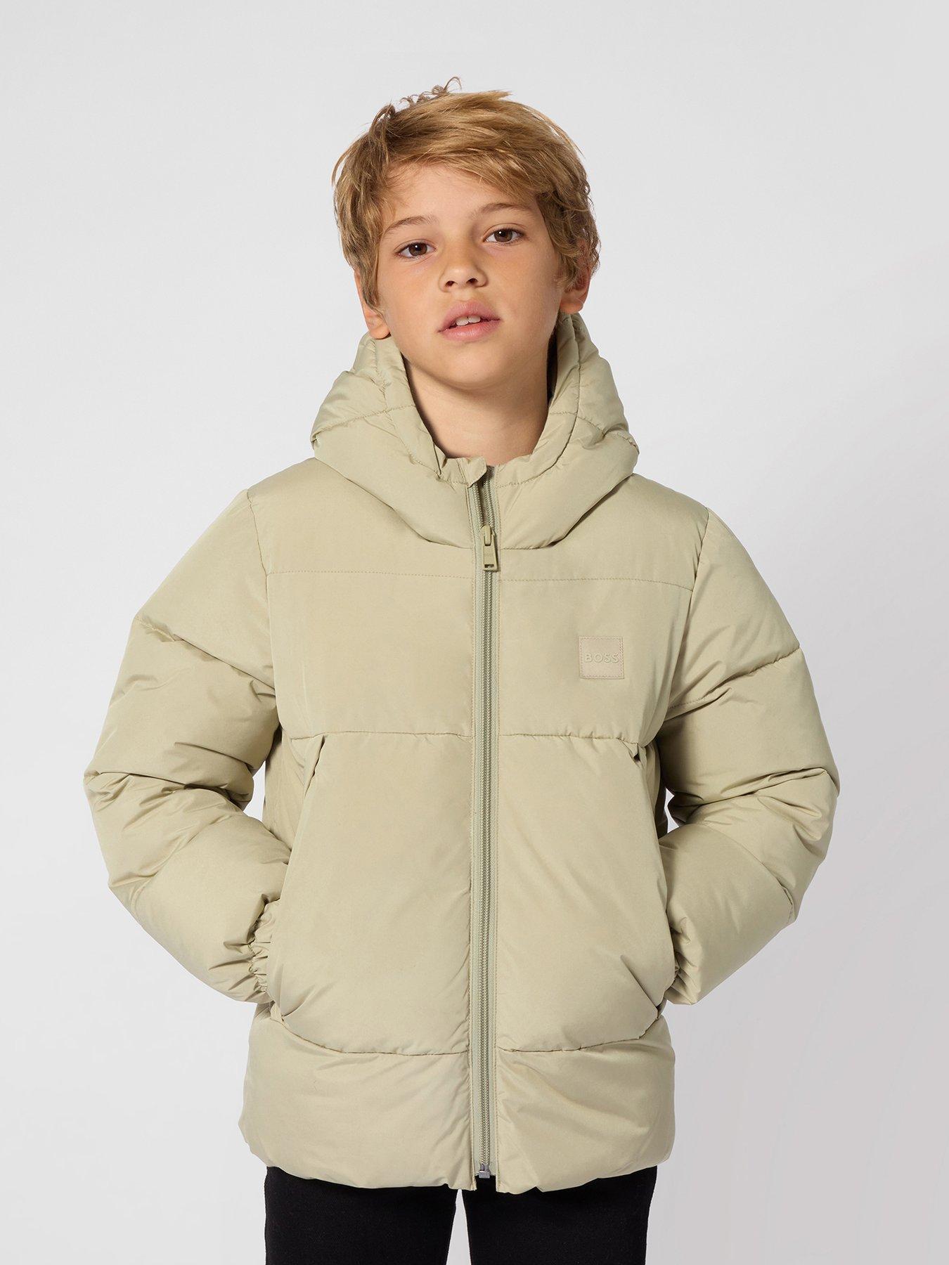 Image 1 of 5 of BOSS Boys Padded Jacket - Khaki