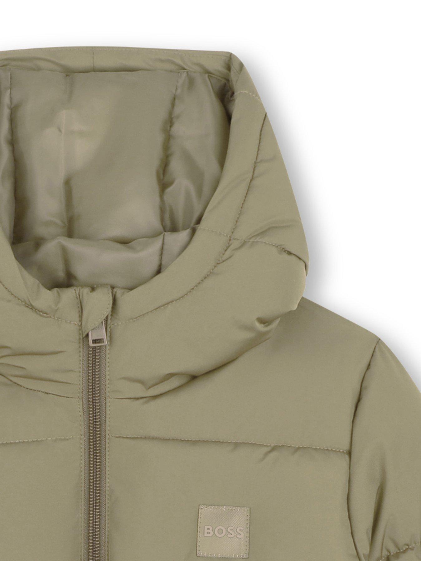 Image 4 of 5 of BOSS Boys Padded Jacket - Khaki