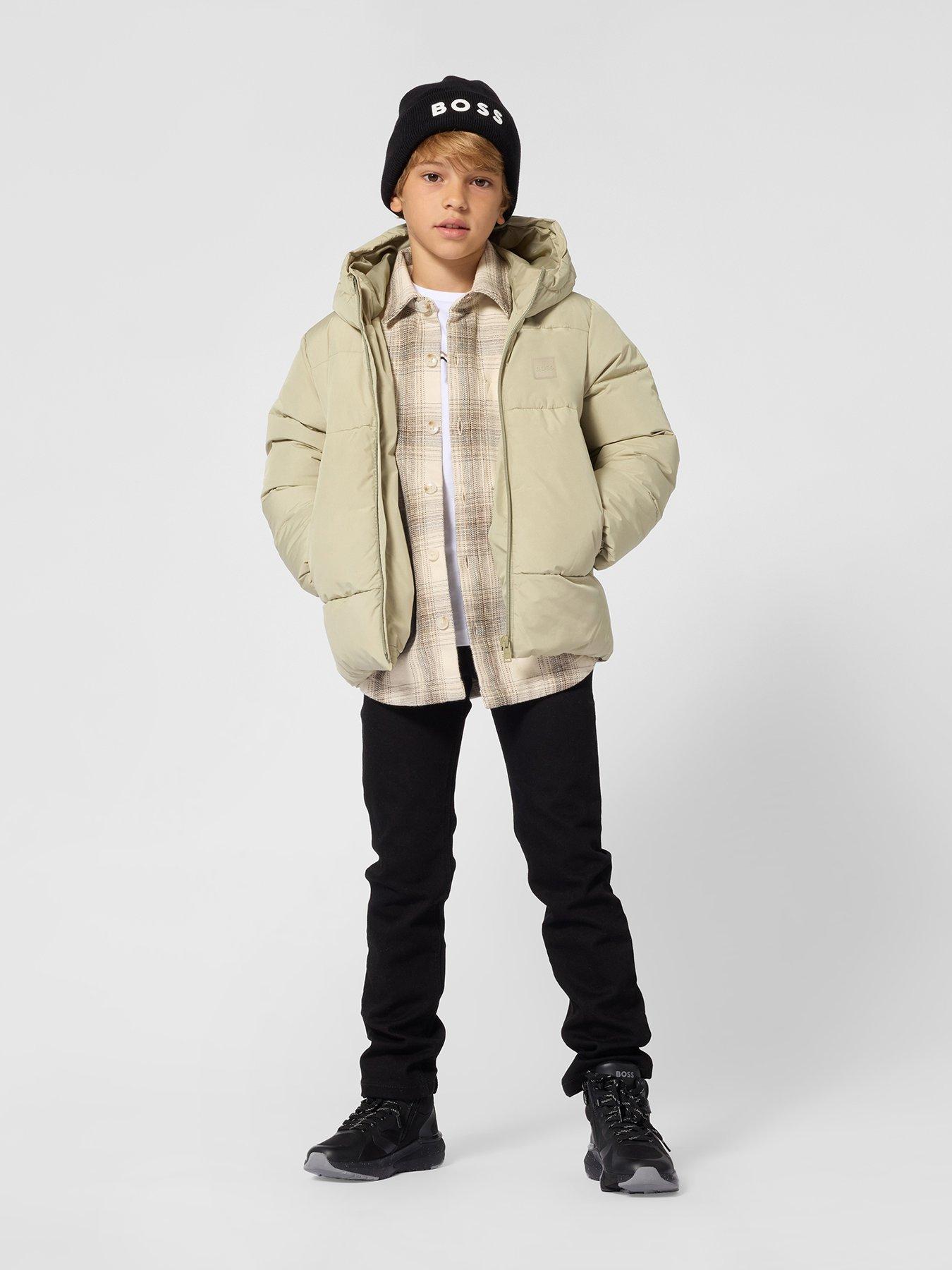 Image 5 of 5 of BOSS Boys Padded Jacket - Khaki