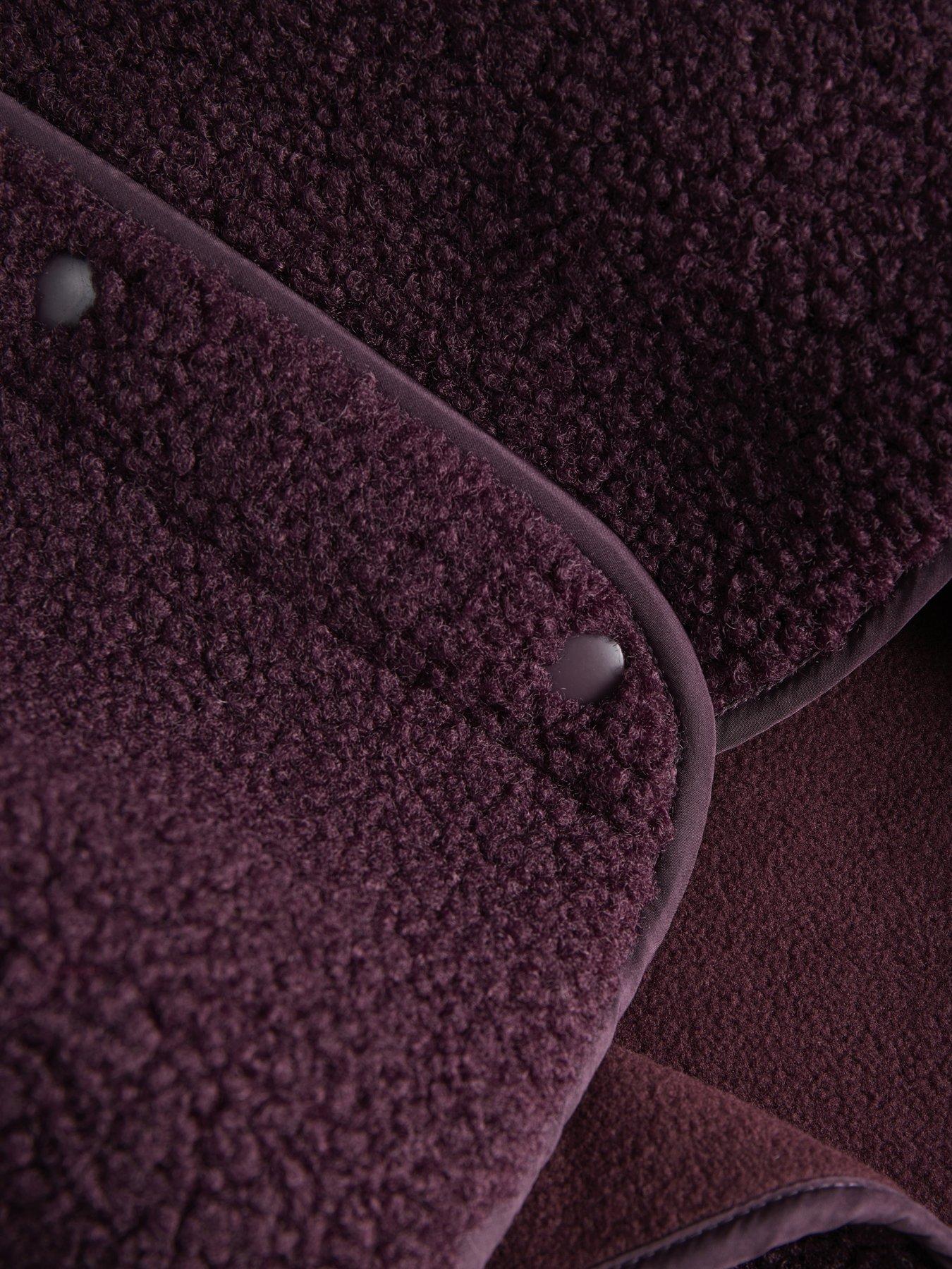 Image 5 of 6 of JJXX Girl Girls Vera Teddy Fleece Gilet - Dark Red