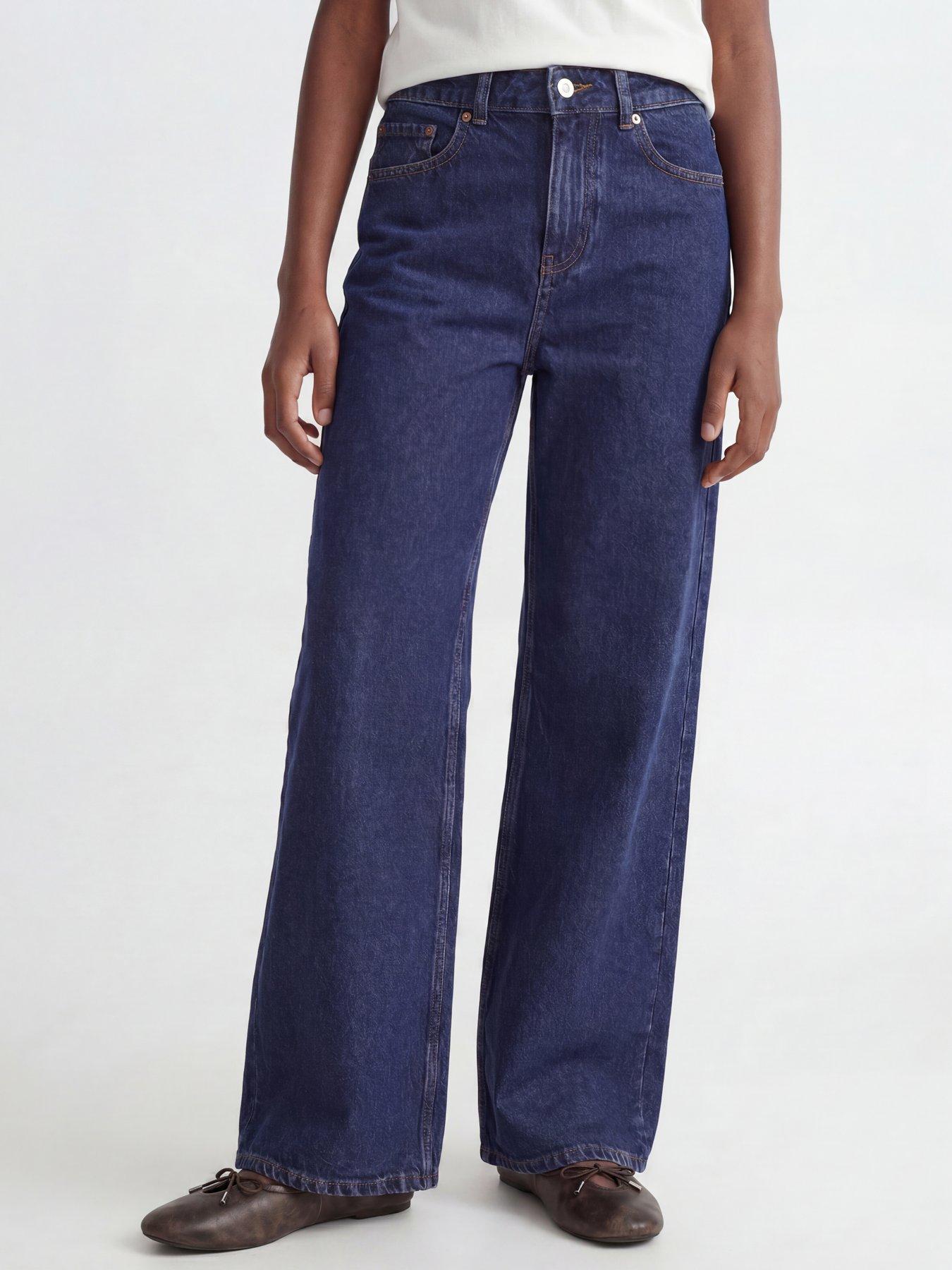 JJXX Girl Girls Tokyo Mt6001 Wide Leg Jeans - Dark Blue