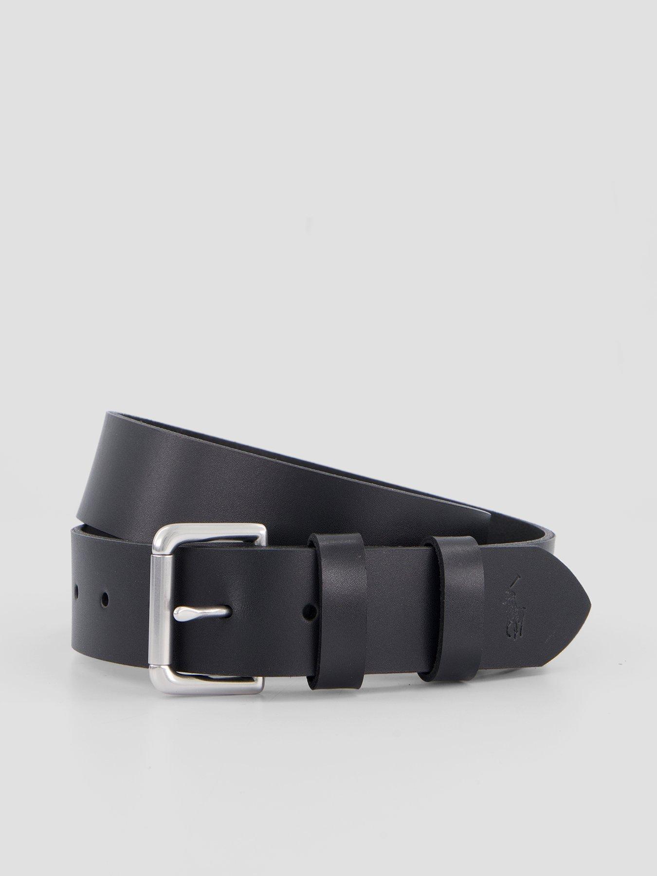 Polo Ralph Lauren Leather Roller Buckle Belt - Black