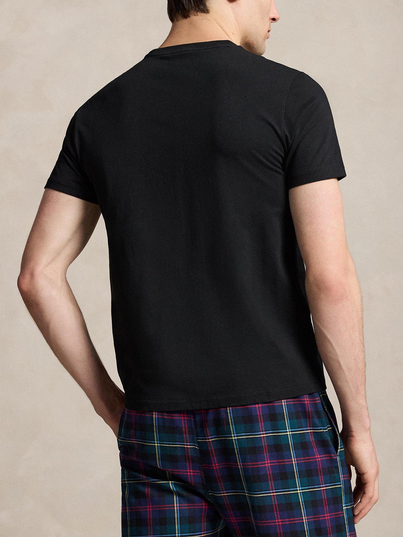 Image 2 of 4 of Polo Ralph Lauren Mens Polo Bear Cotton Jersey Pyjama Top - Black
