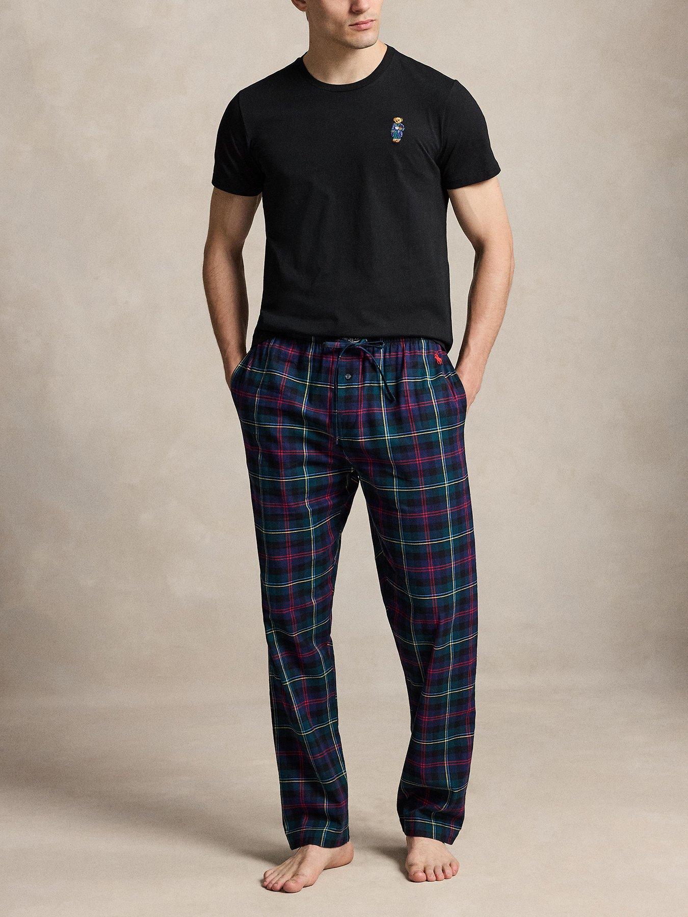 Image 3 of 4 of Polo Ralph Lauren Mens Polo Bear Cotton Jersey Pyjama Top - Black